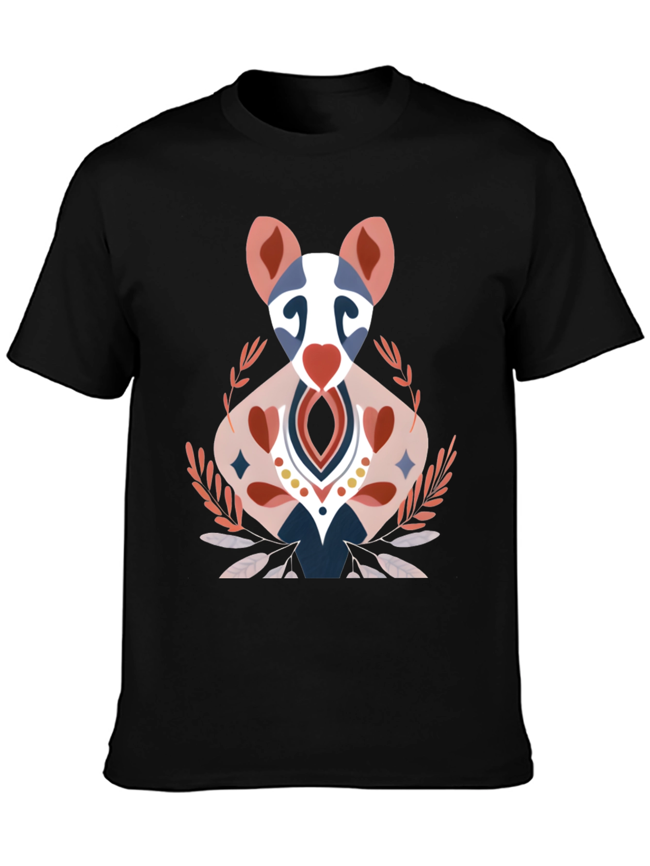 Artistic Animal Graphic Tee - Black