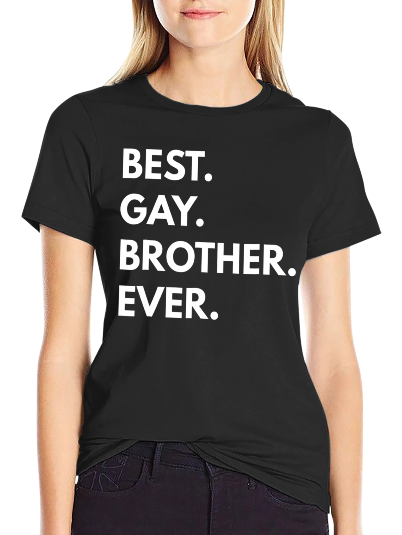 Best Gay Brother Ever Black Graphic T-Shirt
