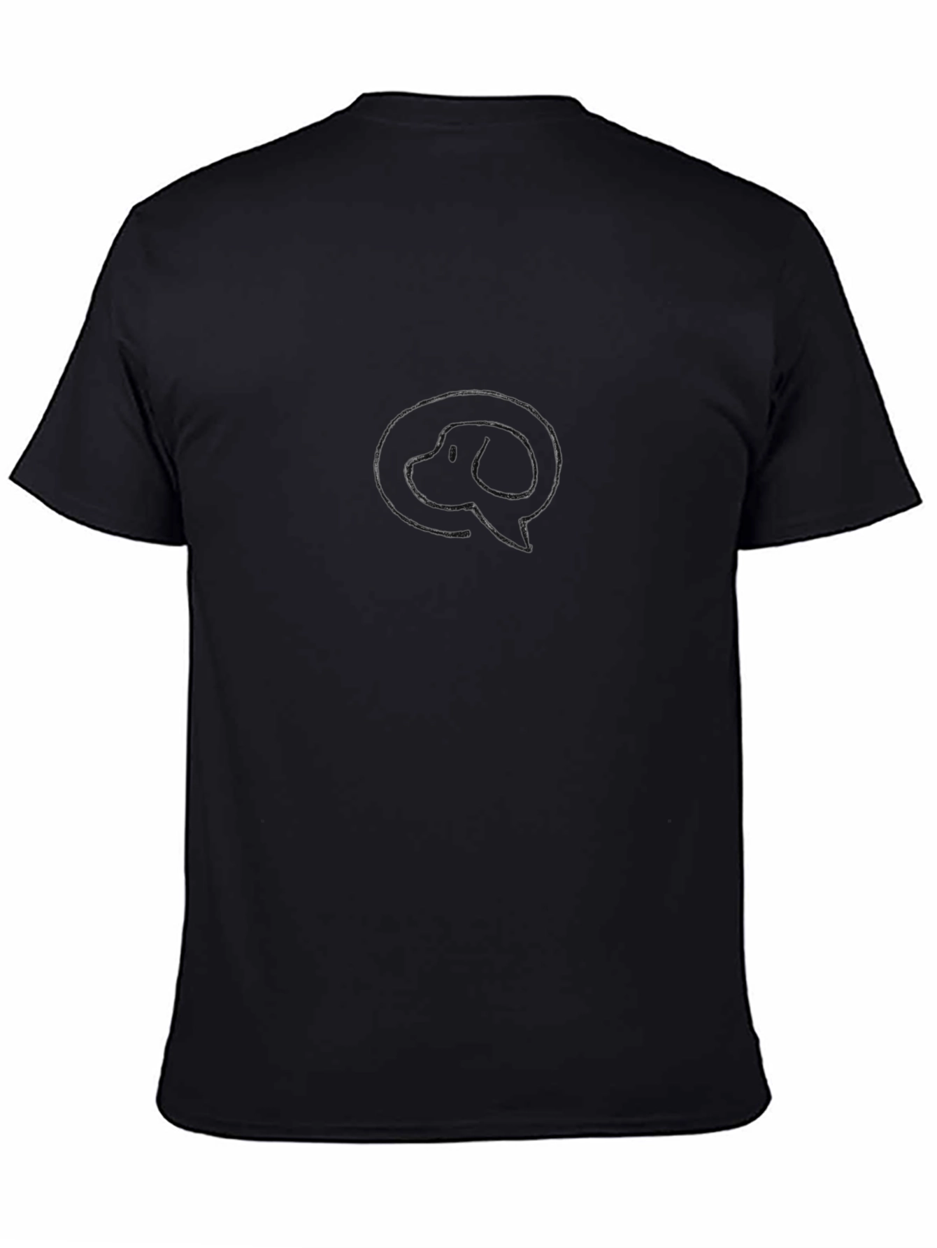 Black Graphic Tee - Dog Chat Bubble