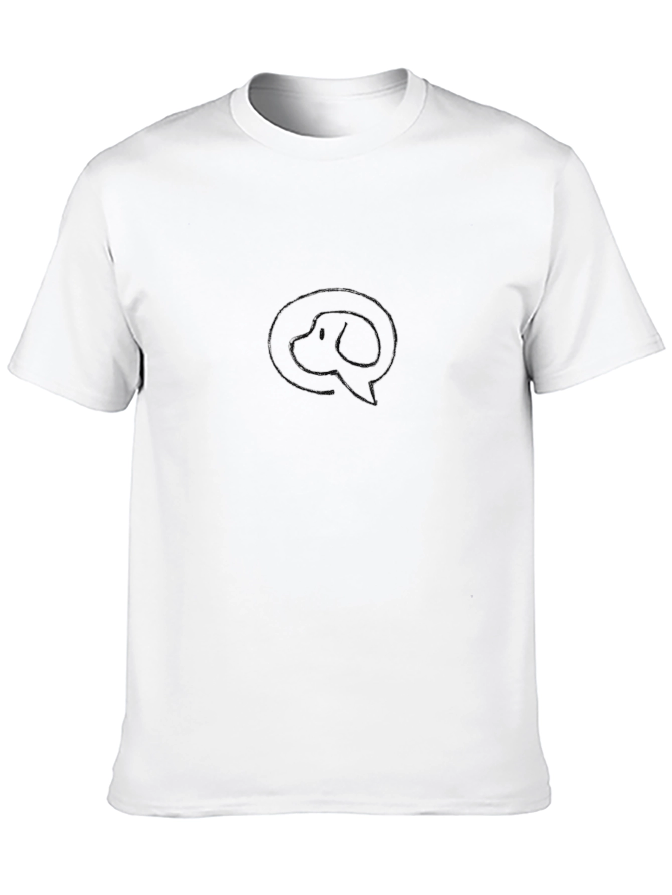 Black Graphic Tee - Dog Chat Bubble