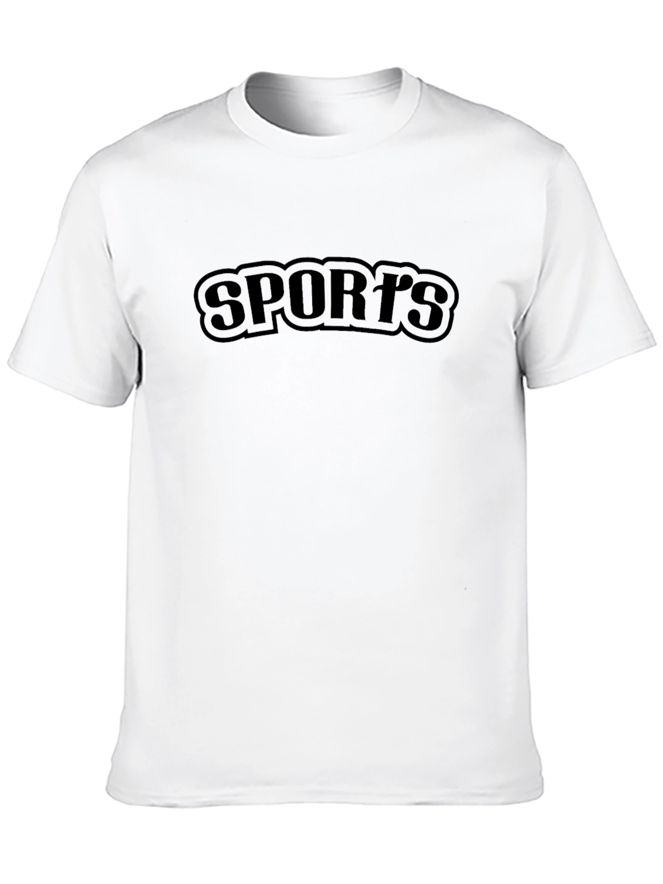 Mens Black SPORTS Graphic T-Shirt