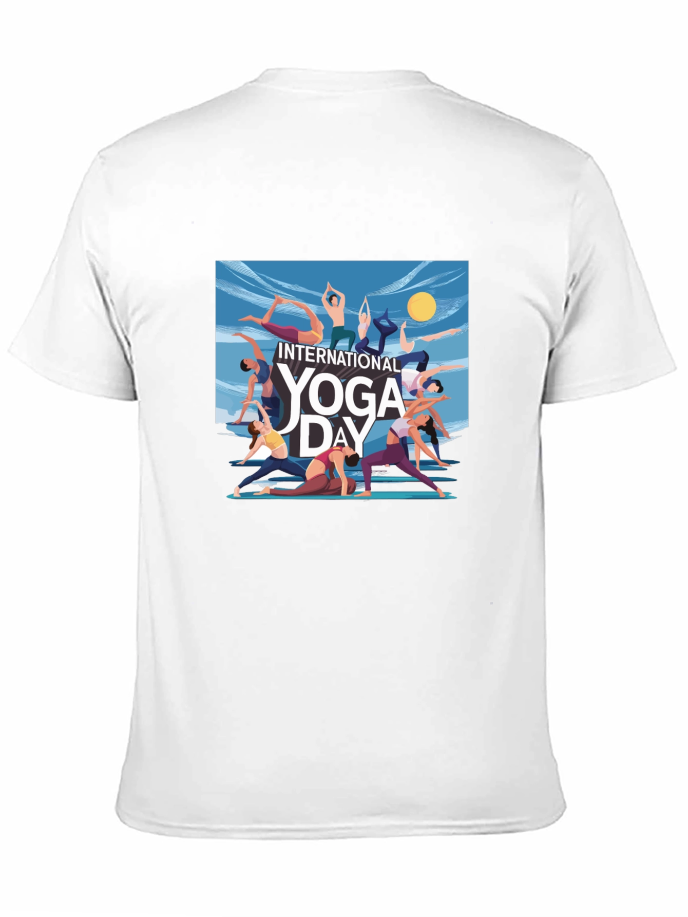 Yoga Day Graphic Tee - Black Unisex T-Shirt