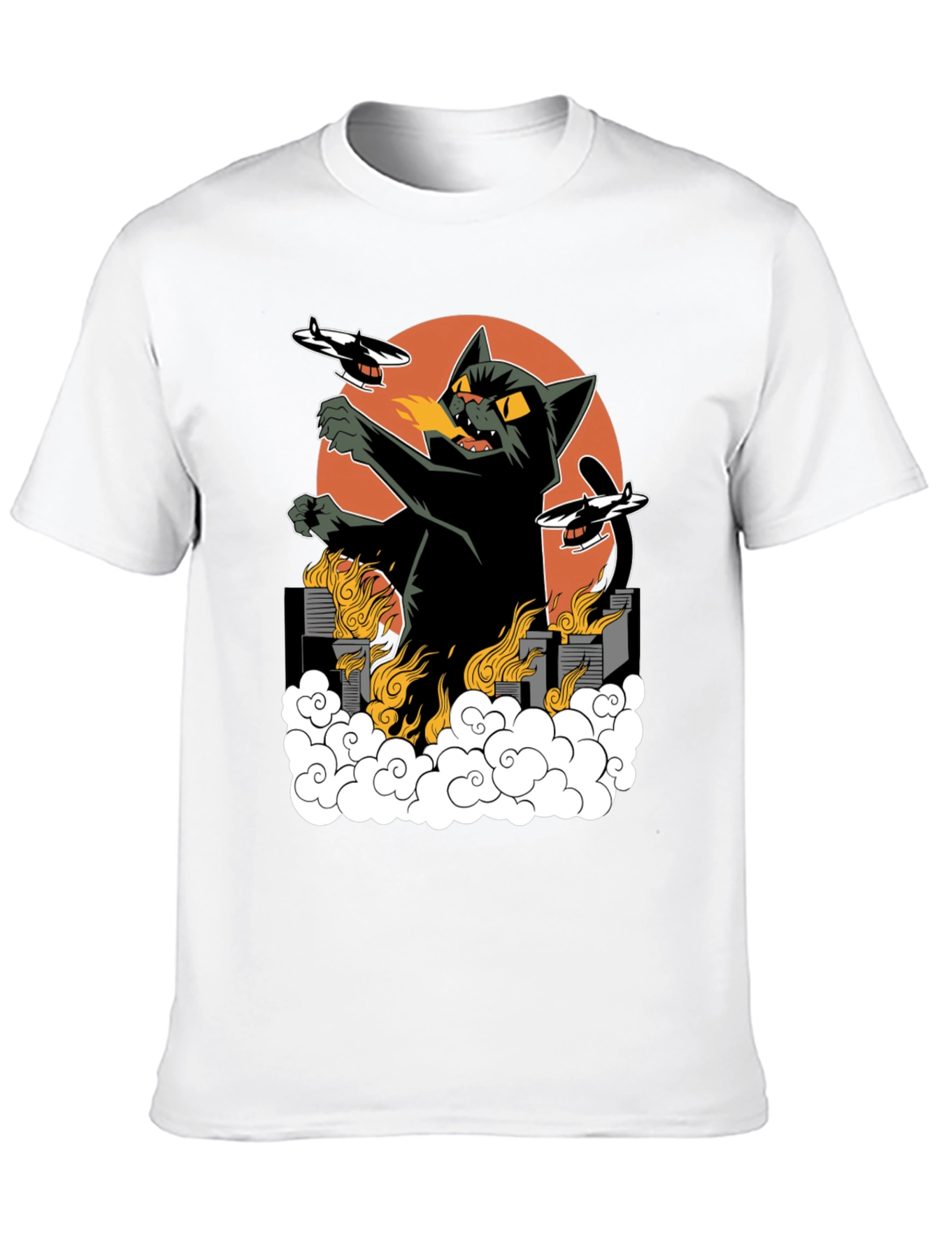Kaiju Cat T-Shirt - Black Cotton Tee