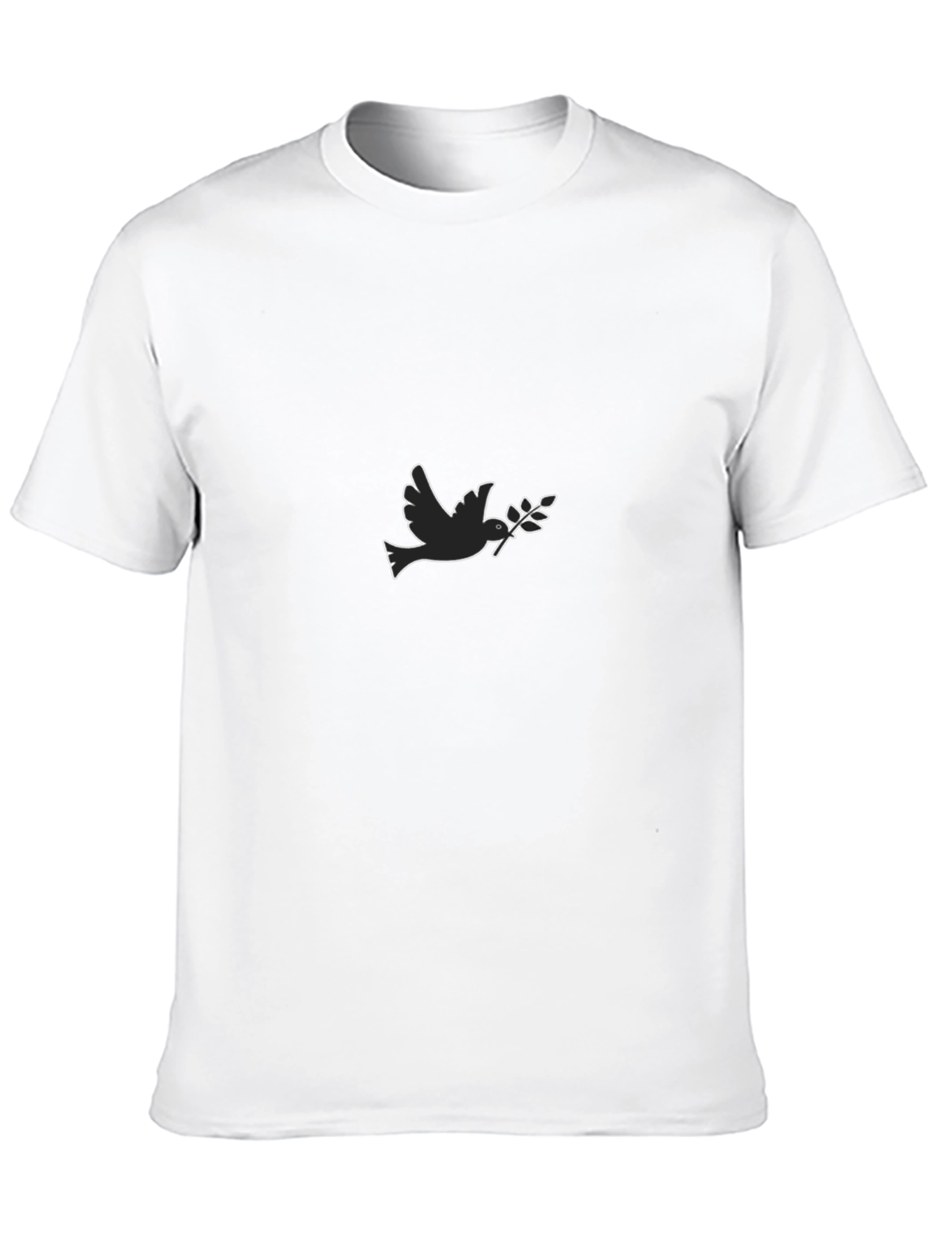 Peace Dove Graphic Tee - Black Cotton Blend
