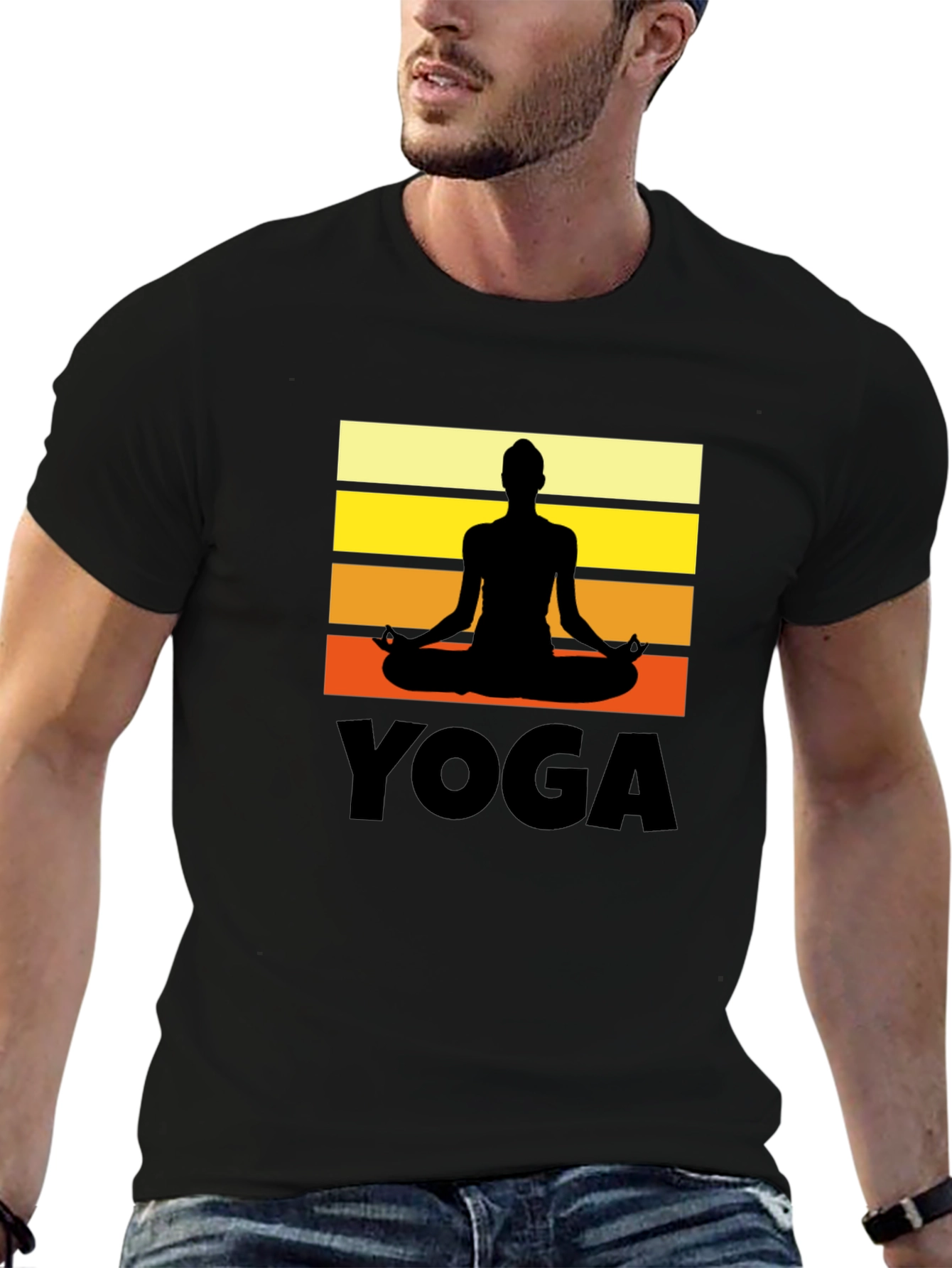 Yoga Silhouette Graphic T-Shirt Zen Meditation Tee