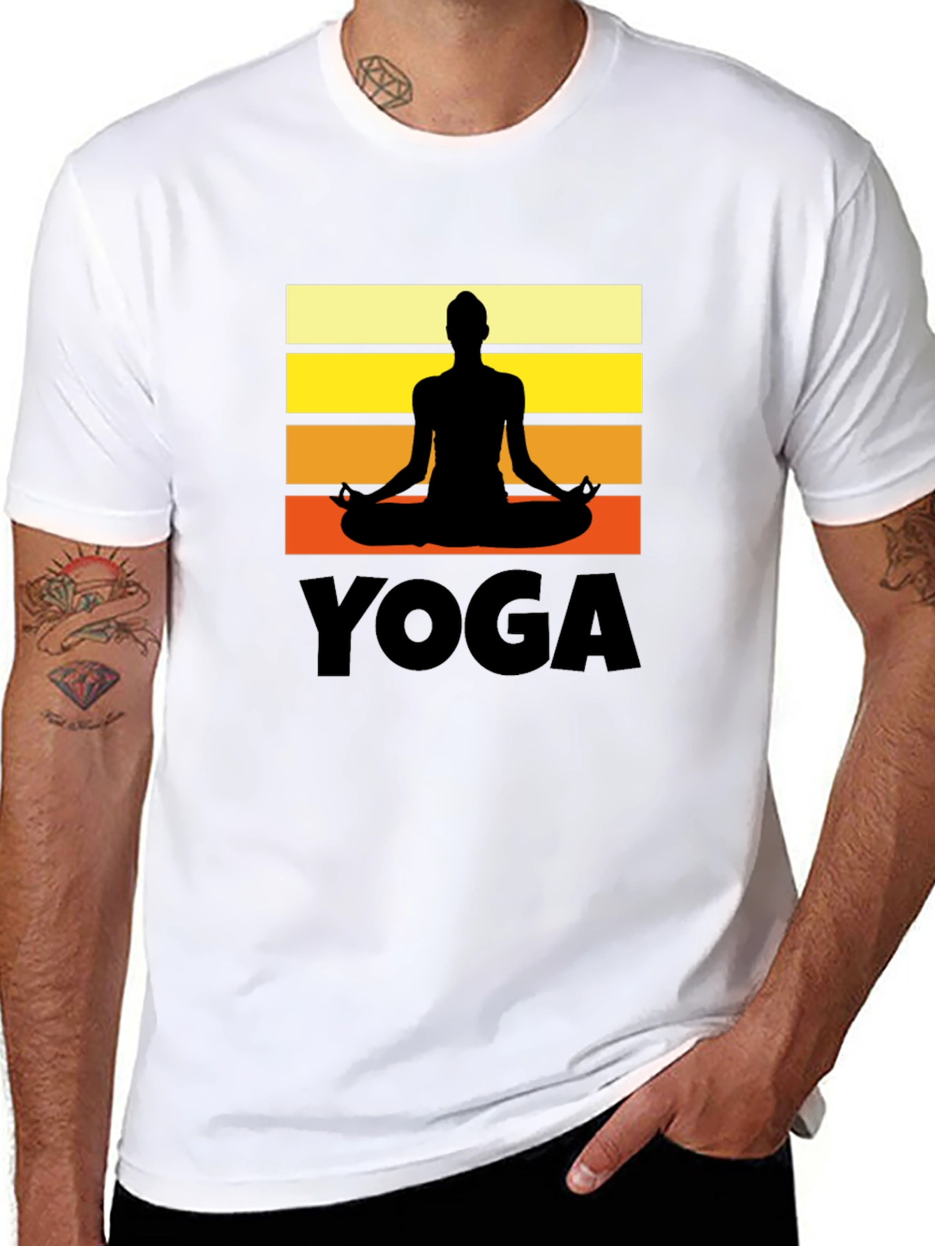 Yoga Silhouette Graphic T-Shirt Zen Meditation Tee