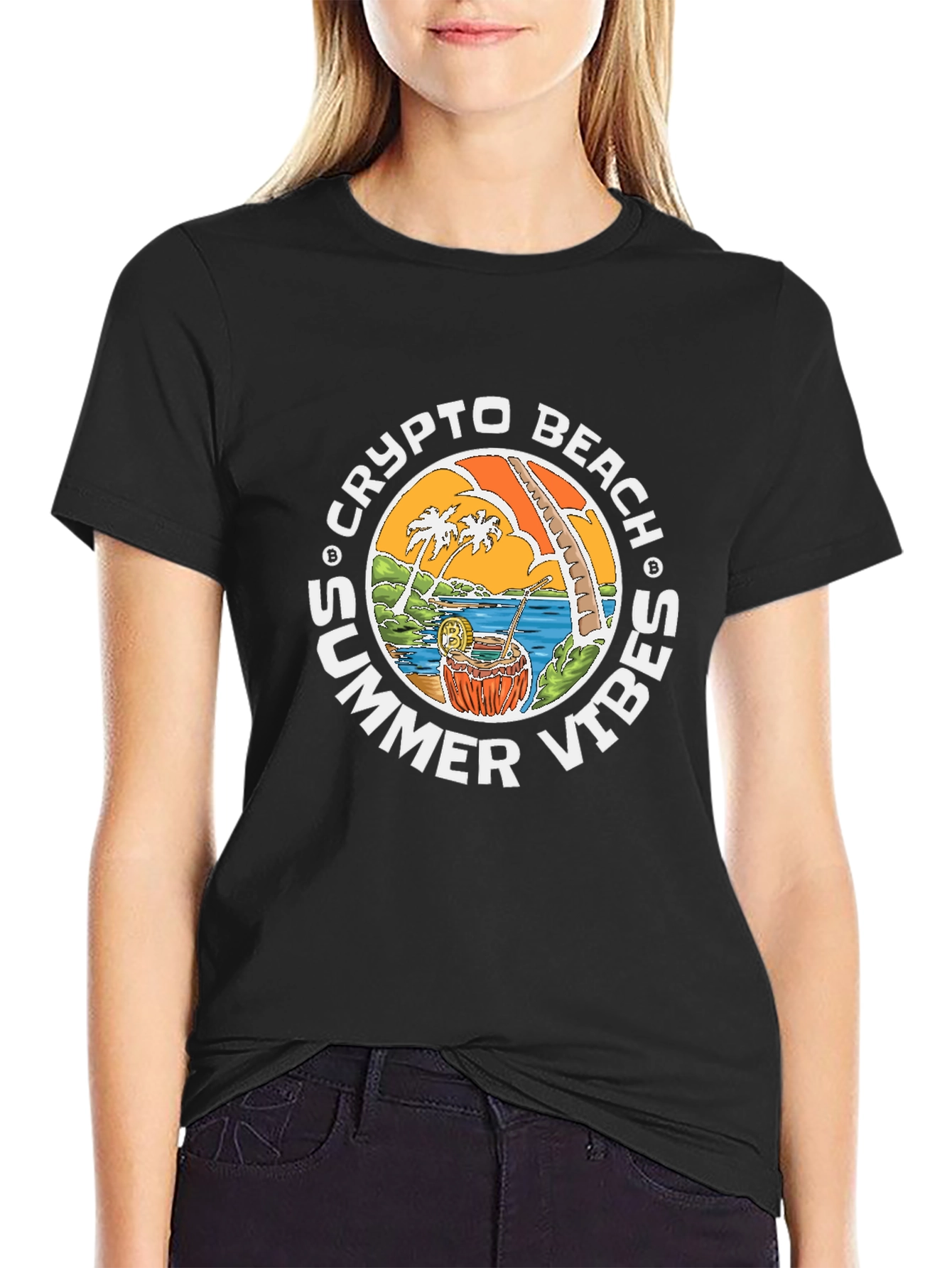 Crypto Beach Summer Vibes T-Shirt
