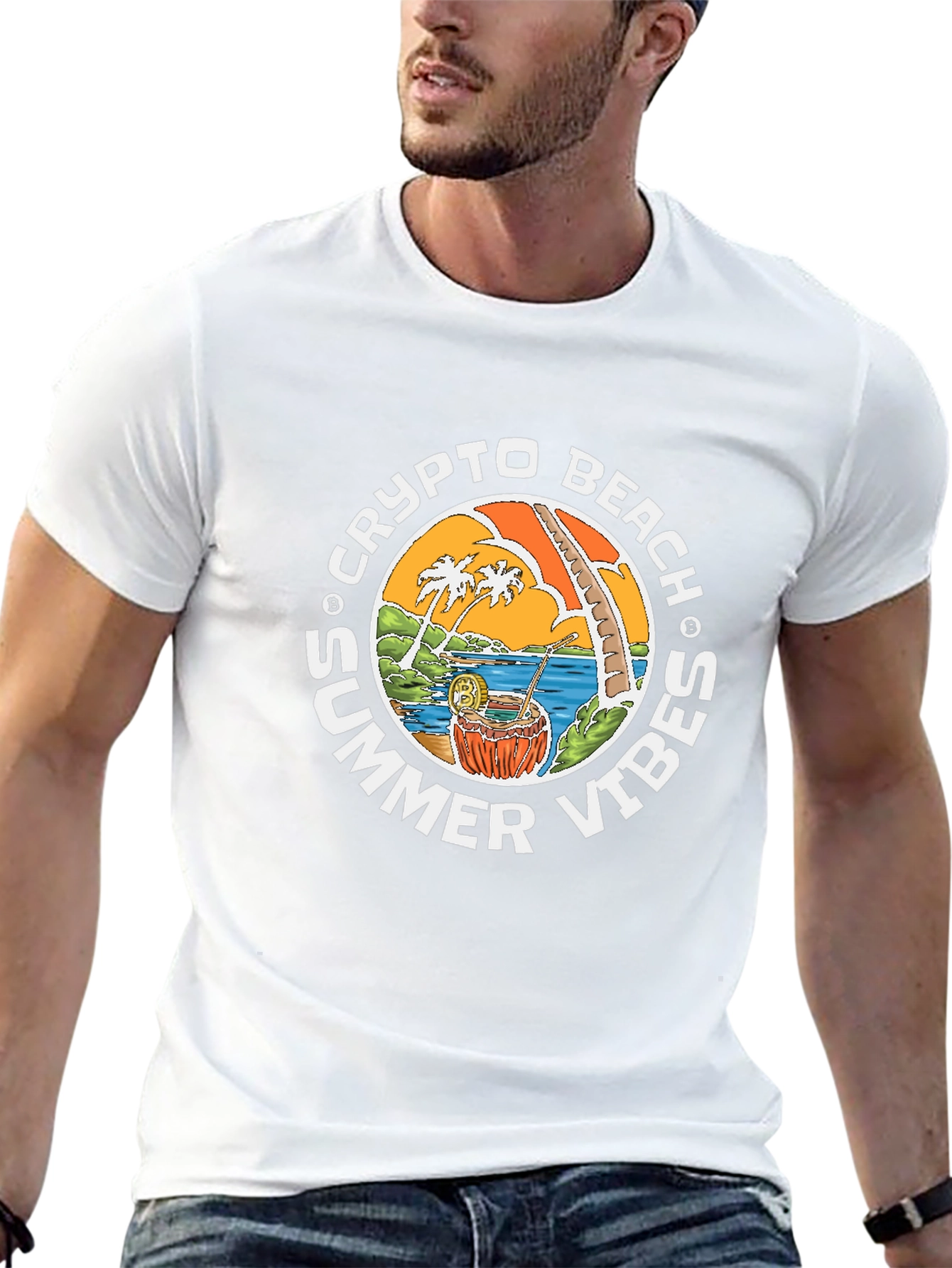 Crypto Beach Summer Vibes T-Shirt