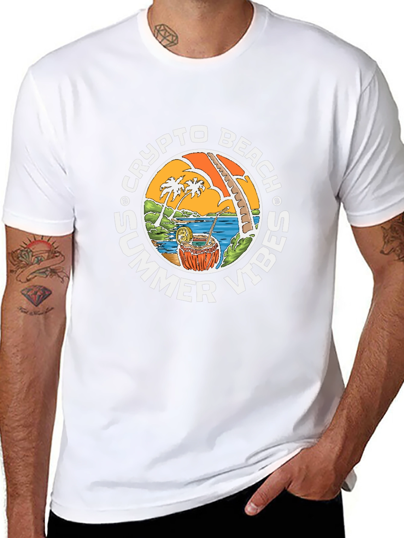 Crypto Beach Summer Vibes T-Shirt