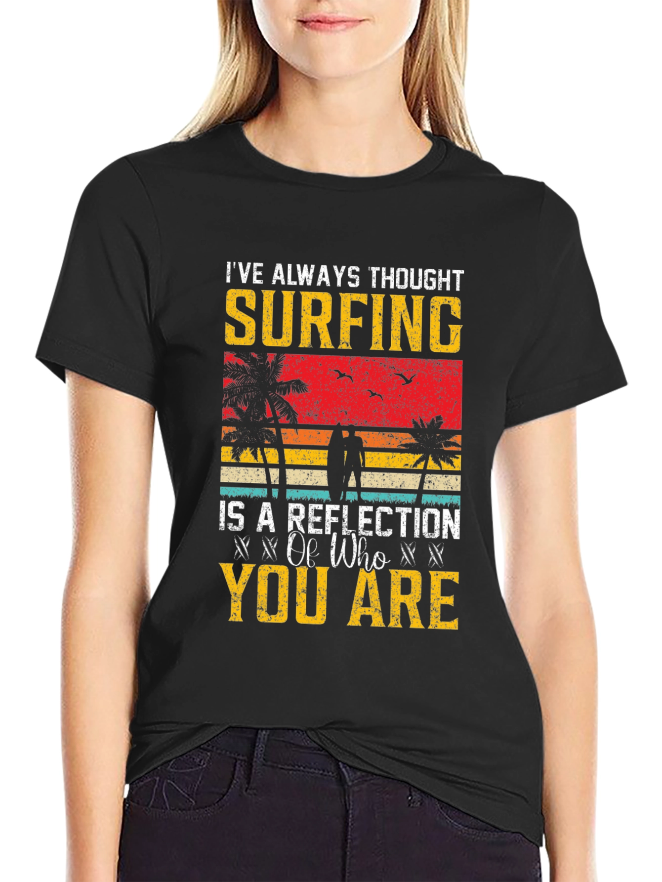 Surfing Reflection Graphic Tee