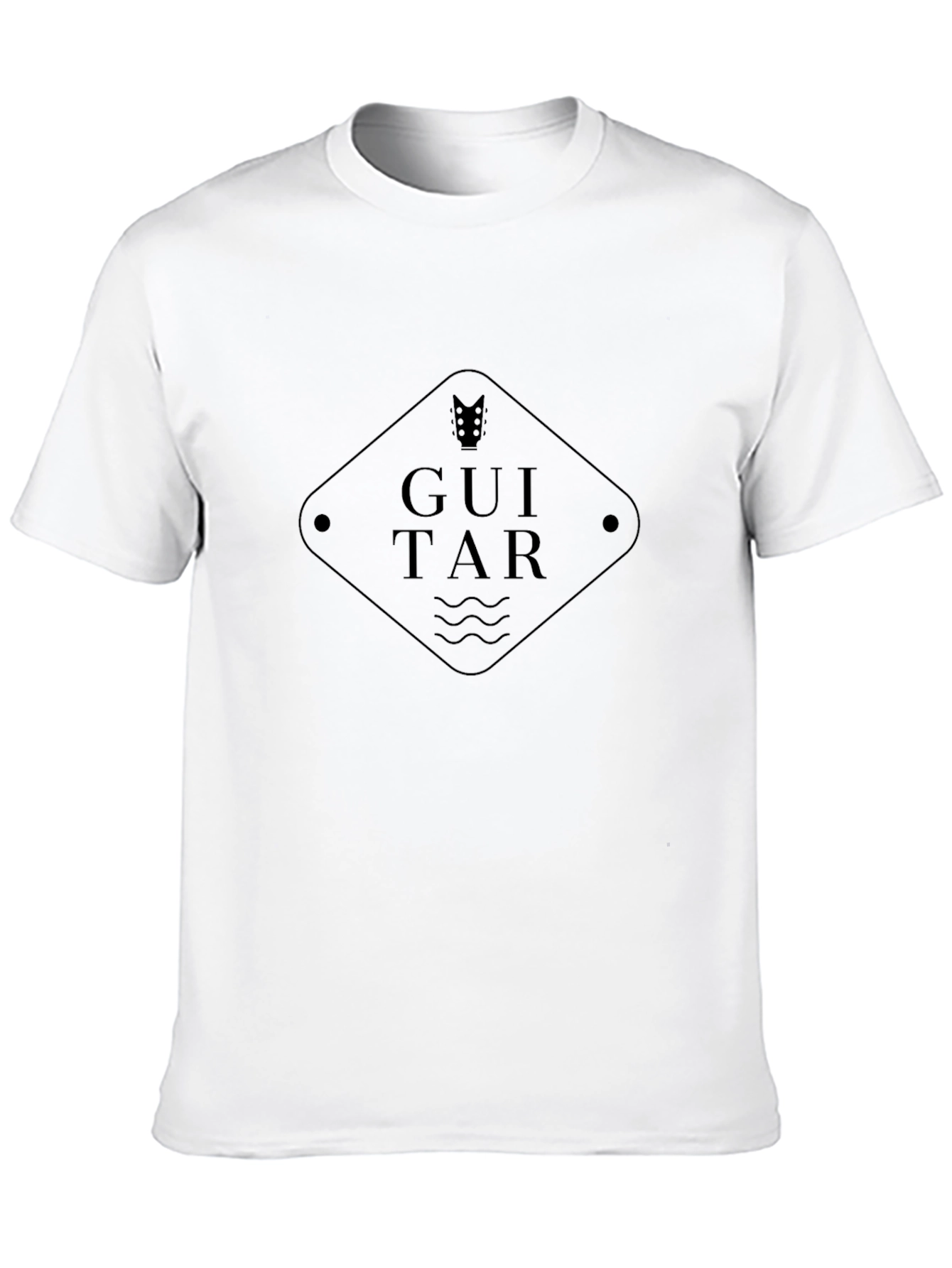 Guitar Graphic Tee - Black Cotton Blend