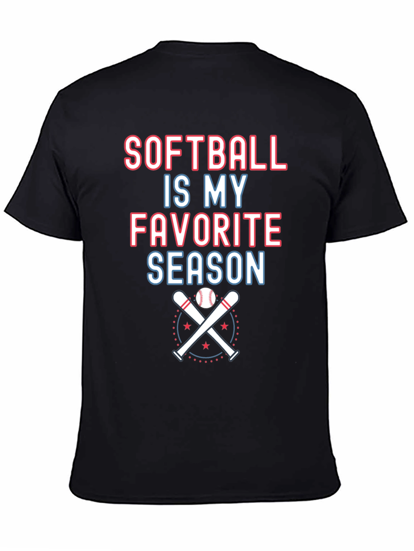 Softball Is My Favorite Season Graphic T-Shirt