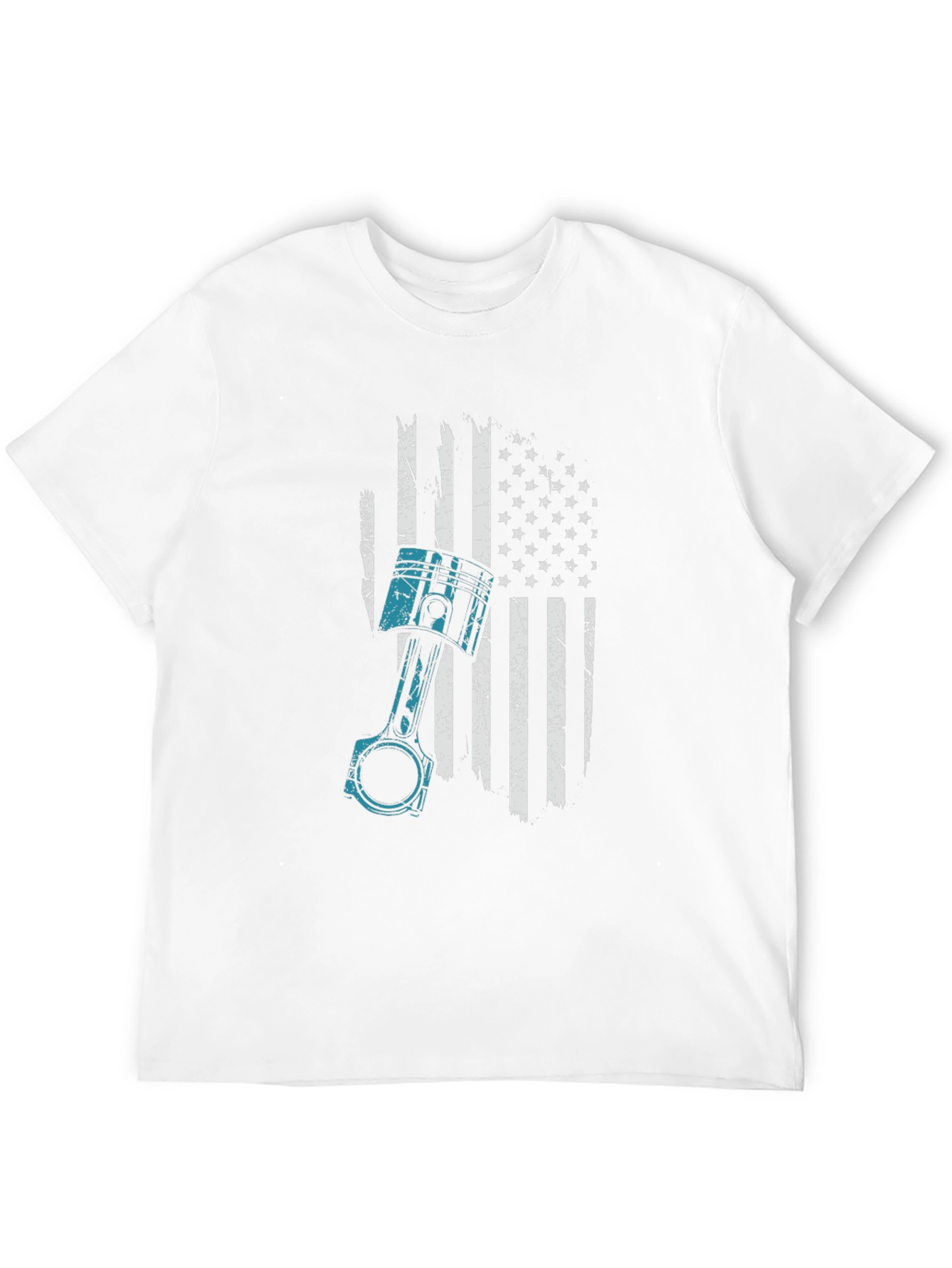 American Flag Piston Graphic T-Shirt