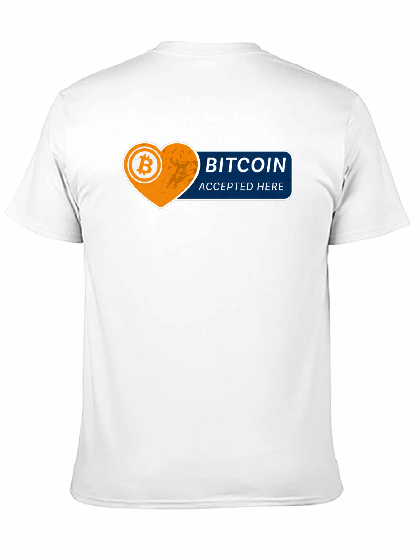 Bitcoin Accepted Here Graphic Tee - Black Cotton T-Shirt