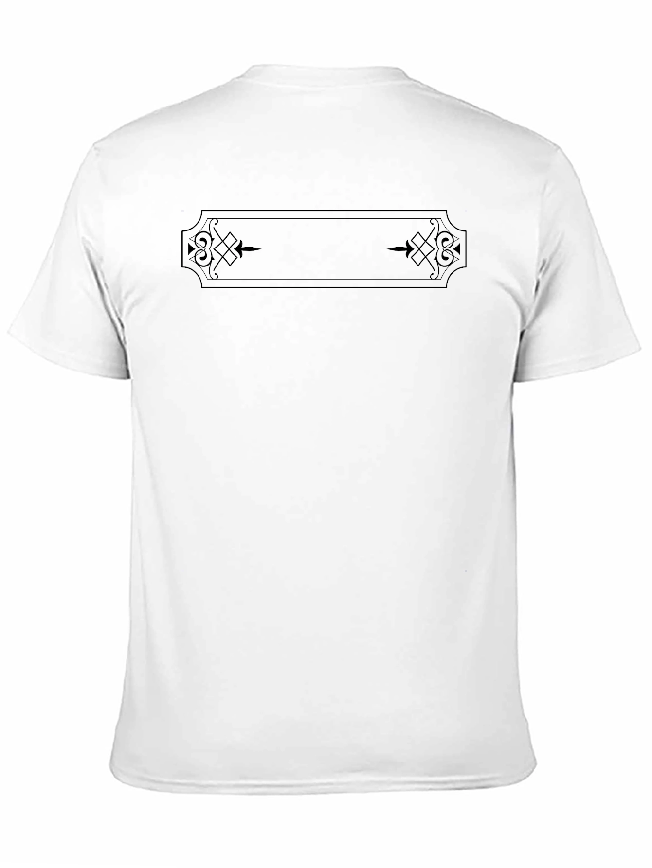 Black Graphic Tee - Ornamental Design