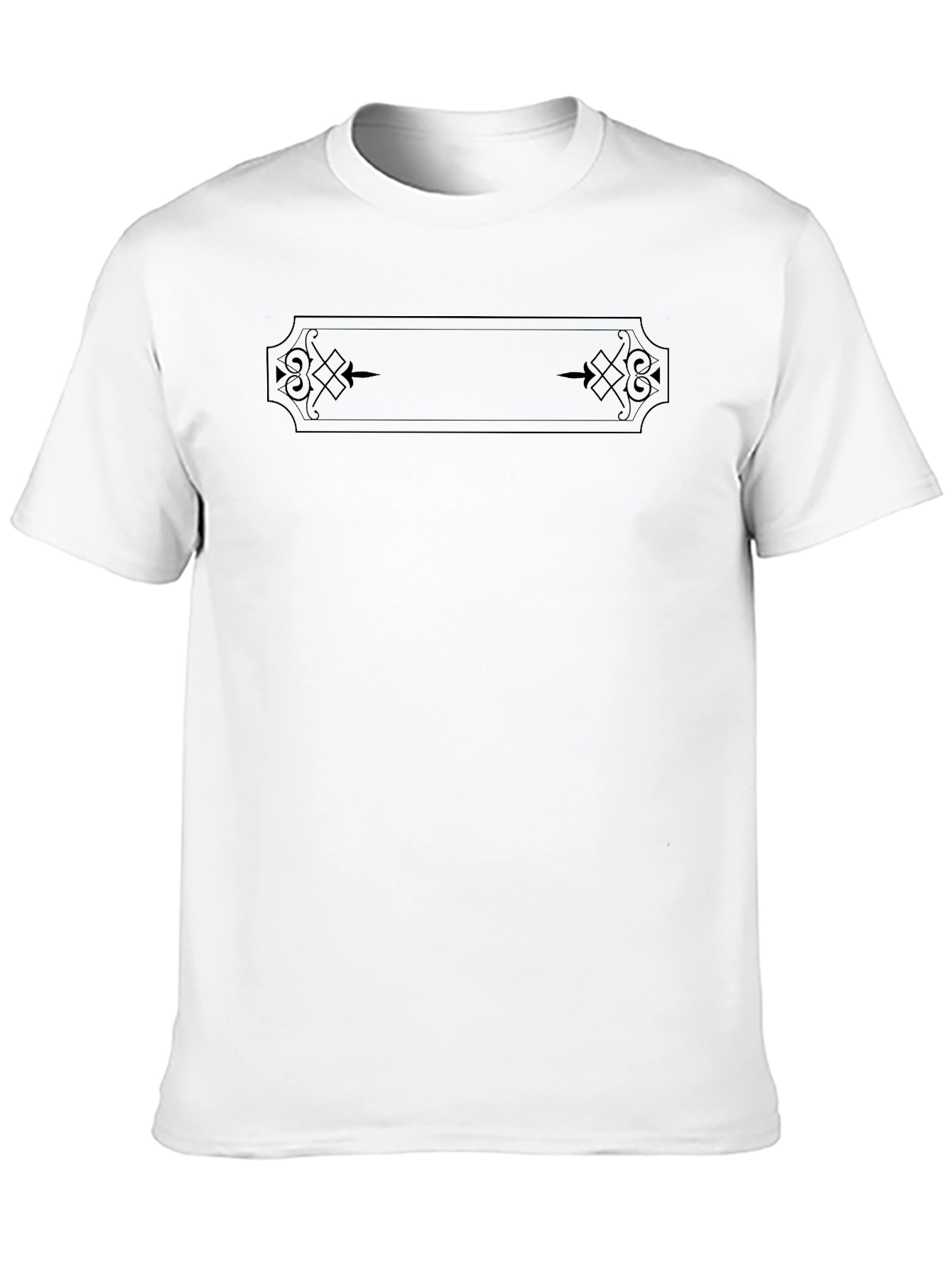 Black Graphic Tee - Ornamental Design