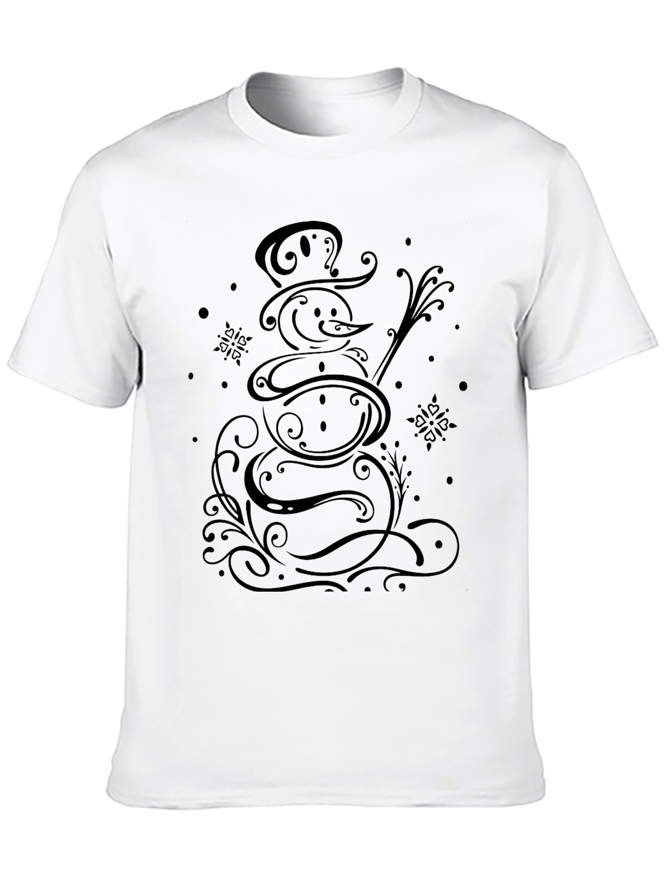 Snowman Graphic Tee - Stylish Winter T-Shirt