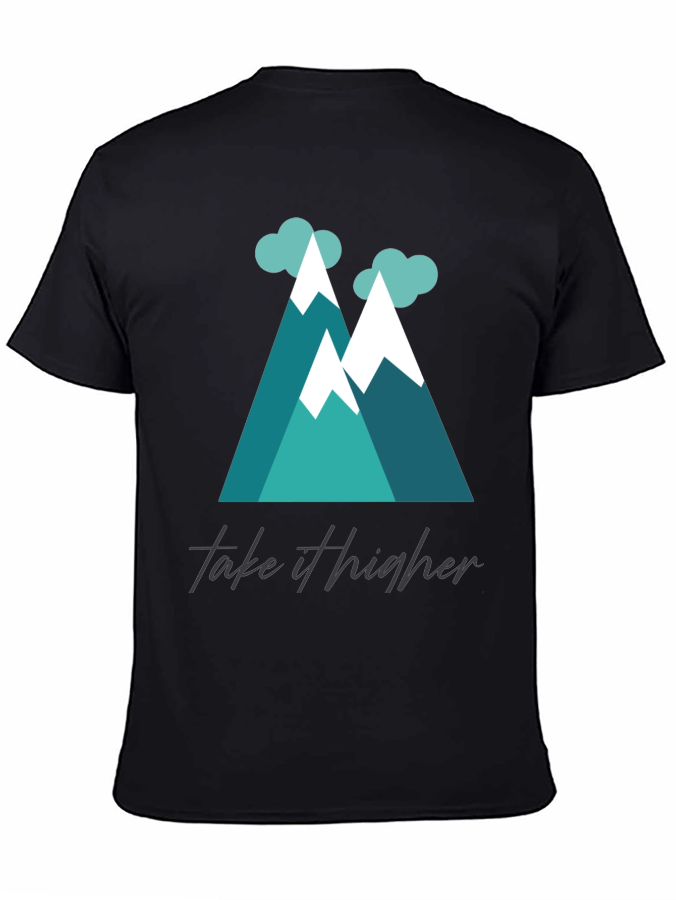 Take It Higher Mountain Tee - Black Graphic T-Shirt