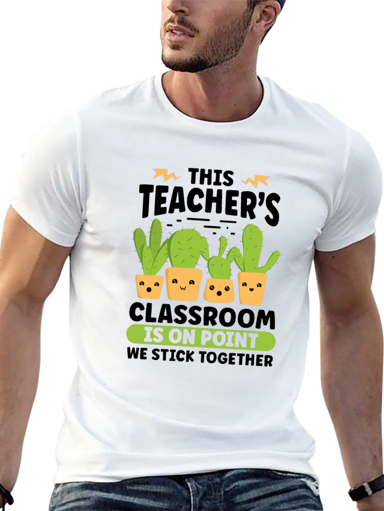 Teacher Cactus Graphic Tee - On Point Classroom Shirt