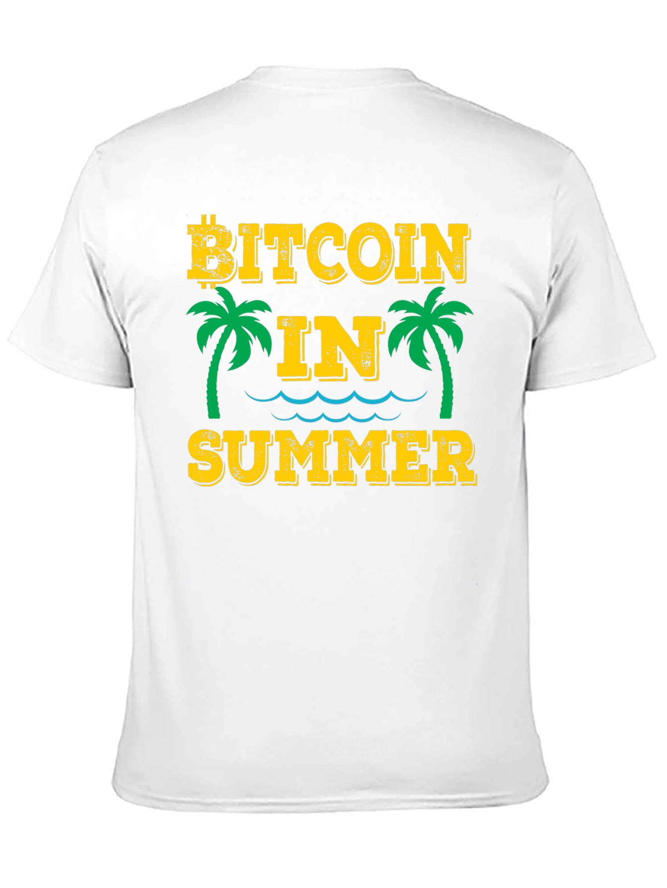 Bitcoin in Summer Black Graphic T-Shirt