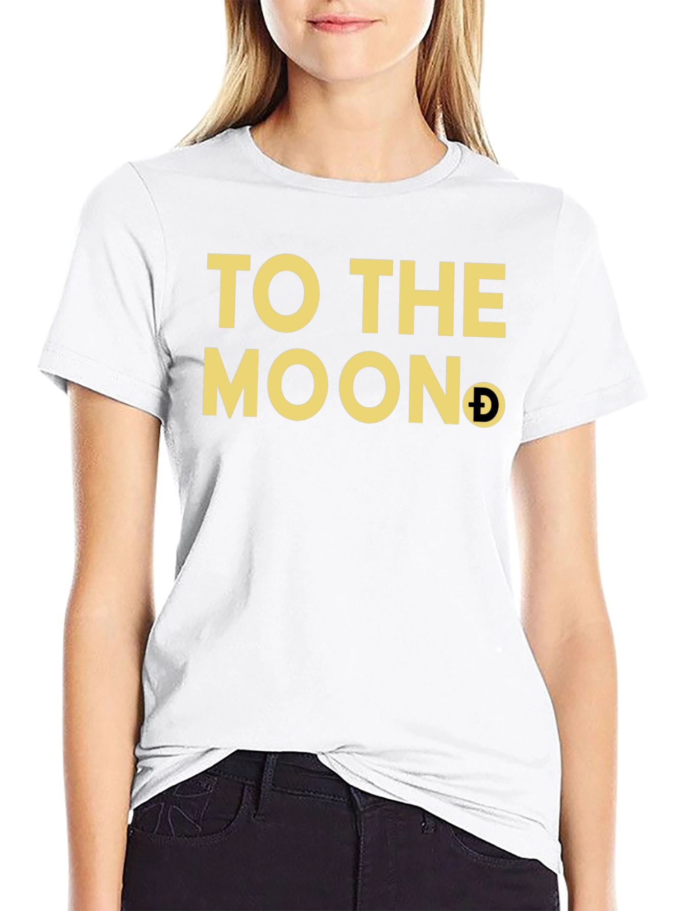 To the Moon Doge T-Shirt Black