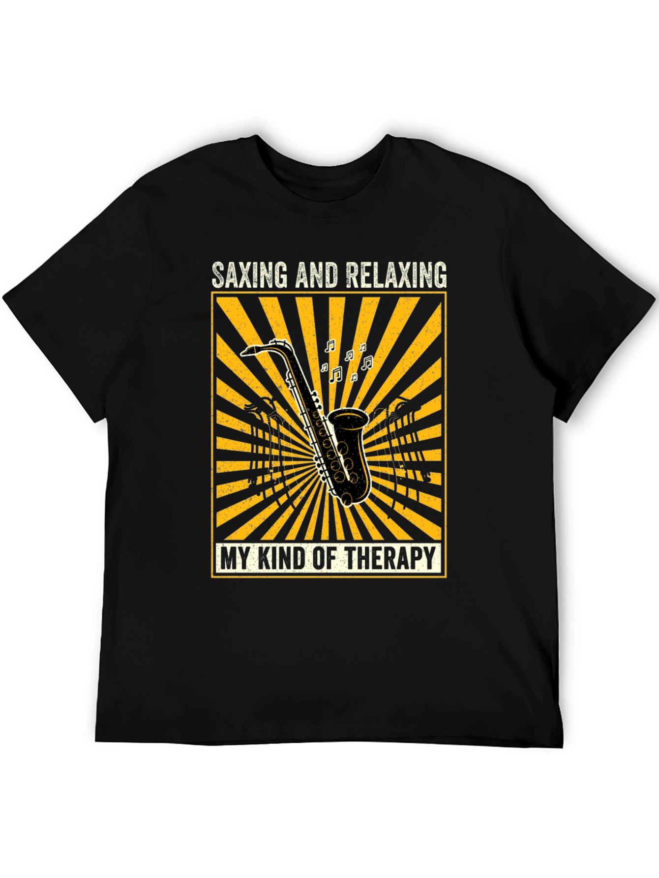 Saxing and Relaxing T-Shirt - Music Lovers Therapy Tee