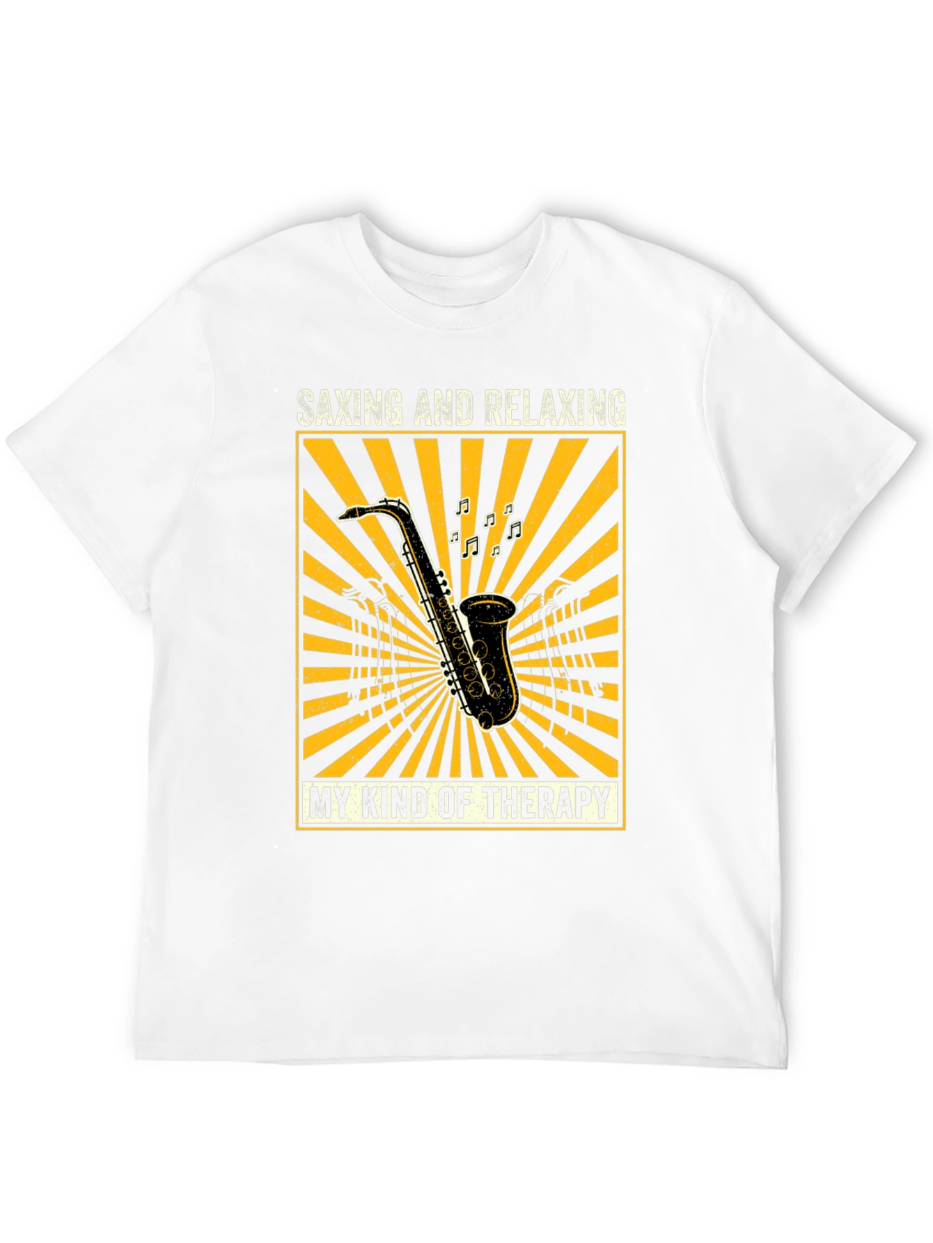 Saxing and Relaxing T-Shirt - Music Lovers Therapy Tee