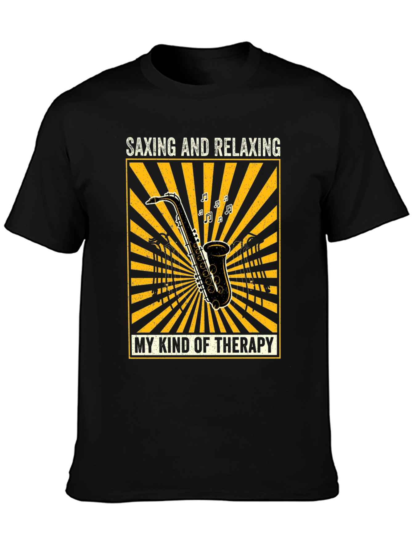 Saxing and Relaxing T-Shirt - Music Lovers Therapy Tee