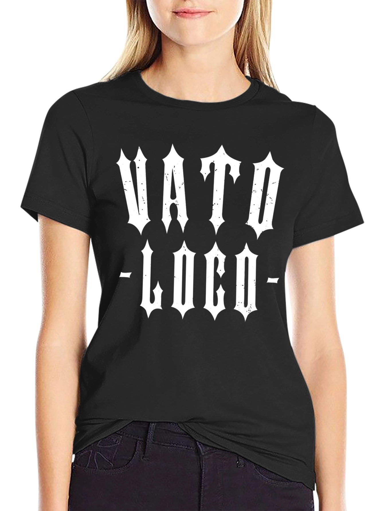 Vato Loco Mens Black Graphic Tee