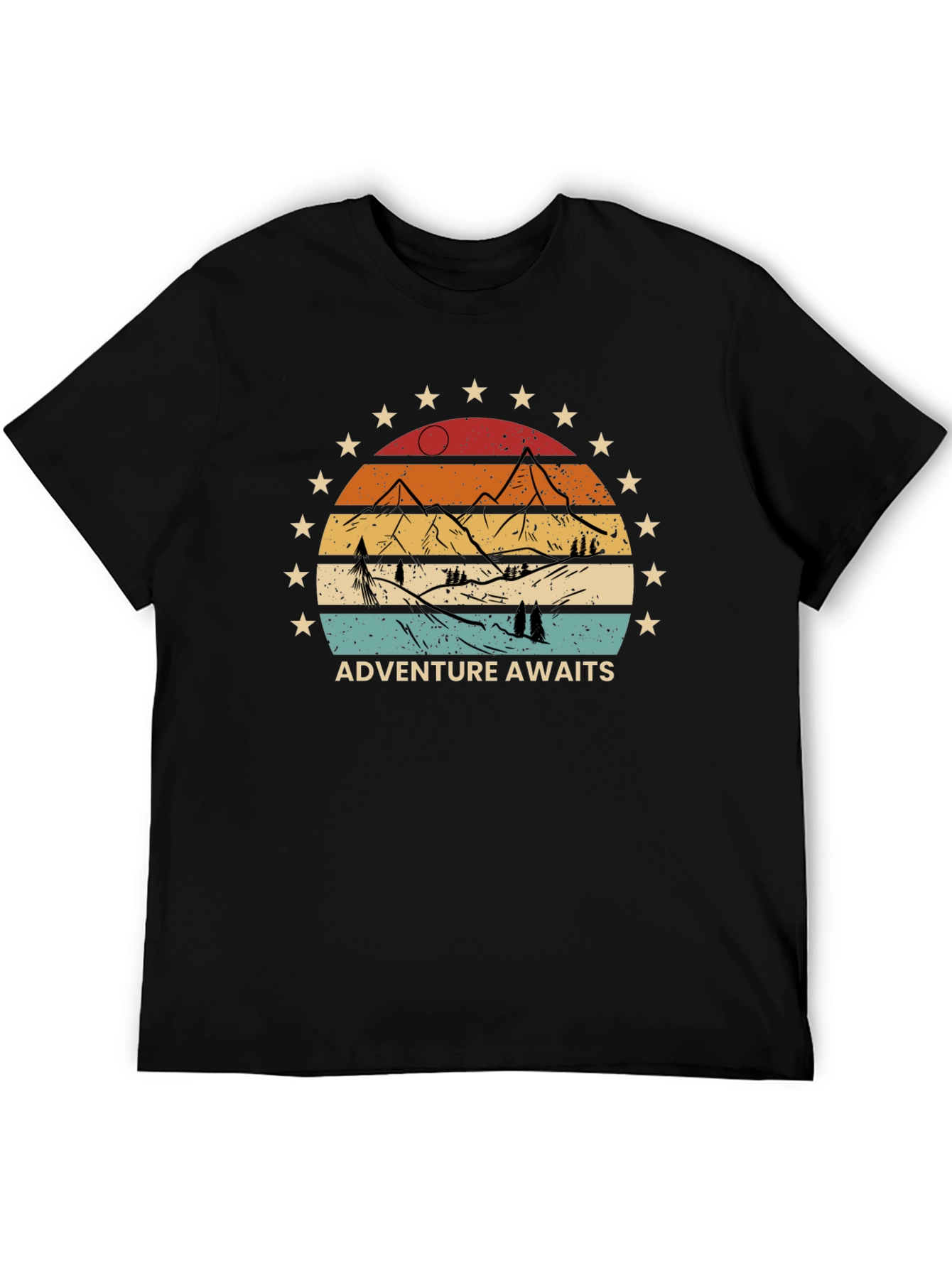 Adventure Awaits Graphic Tee - Retro Style