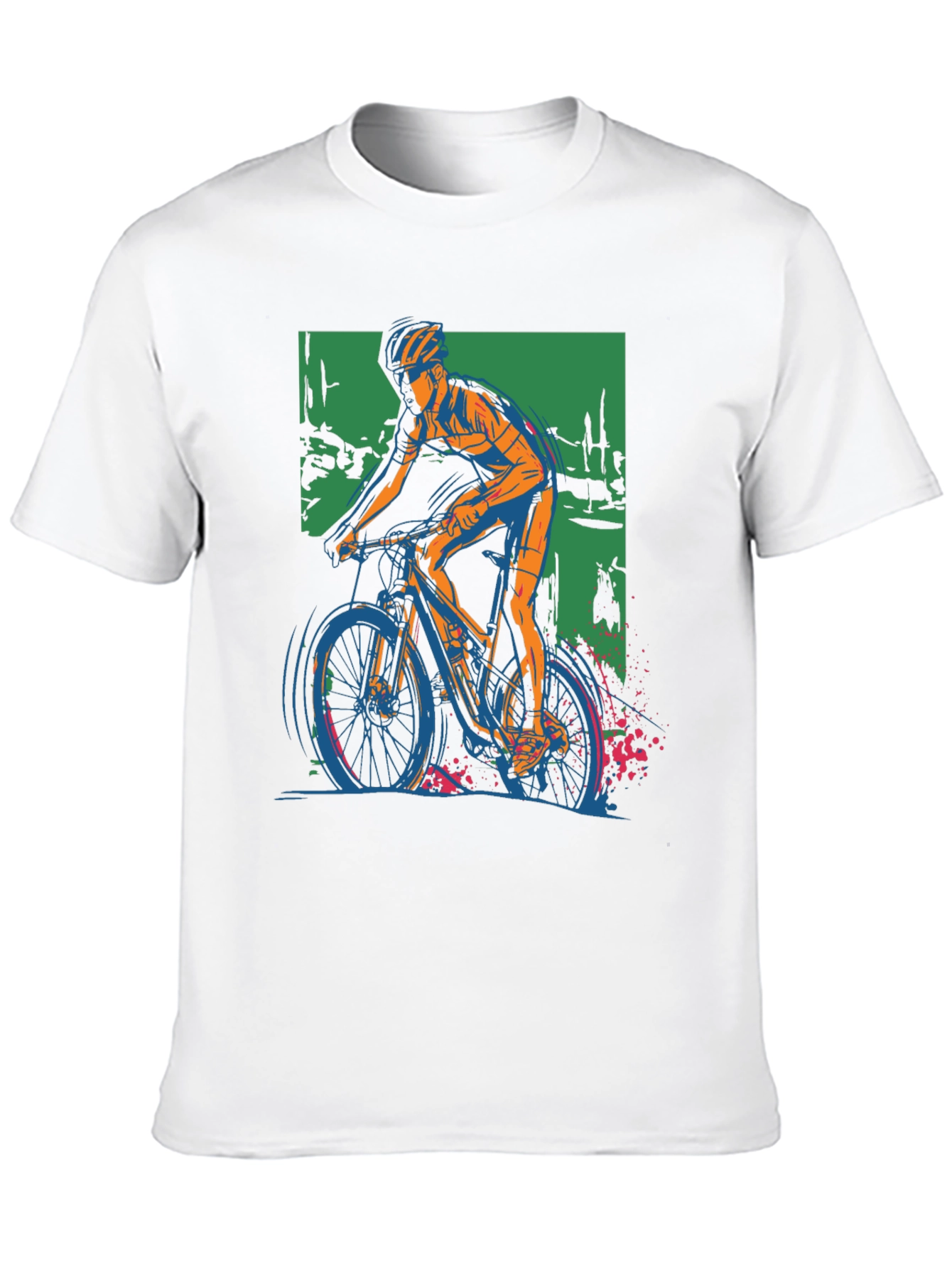 Mountain Biker Graphic Tee - Cool Cycling Design