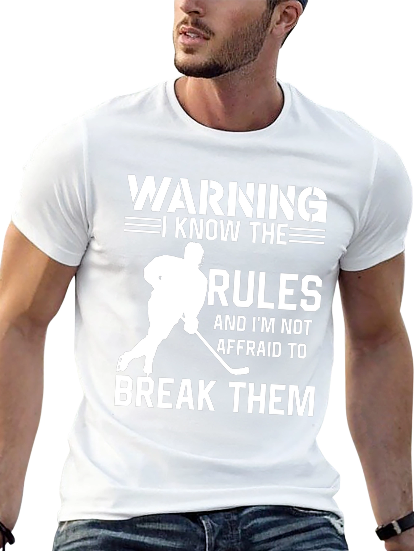 Warning Hockey Rules Funny T-Shirt