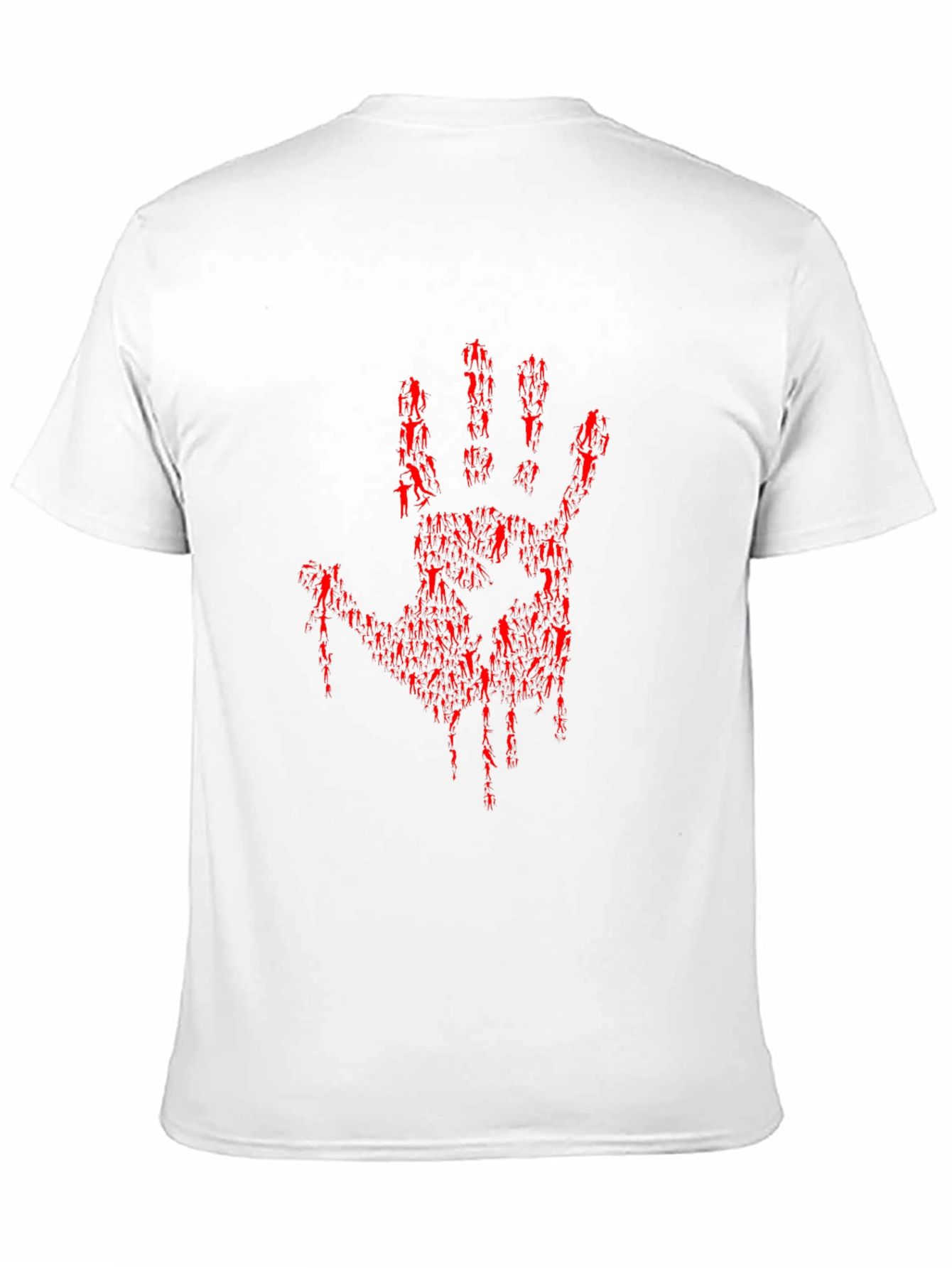 Bloody Hand Print Graphic Tee - Black