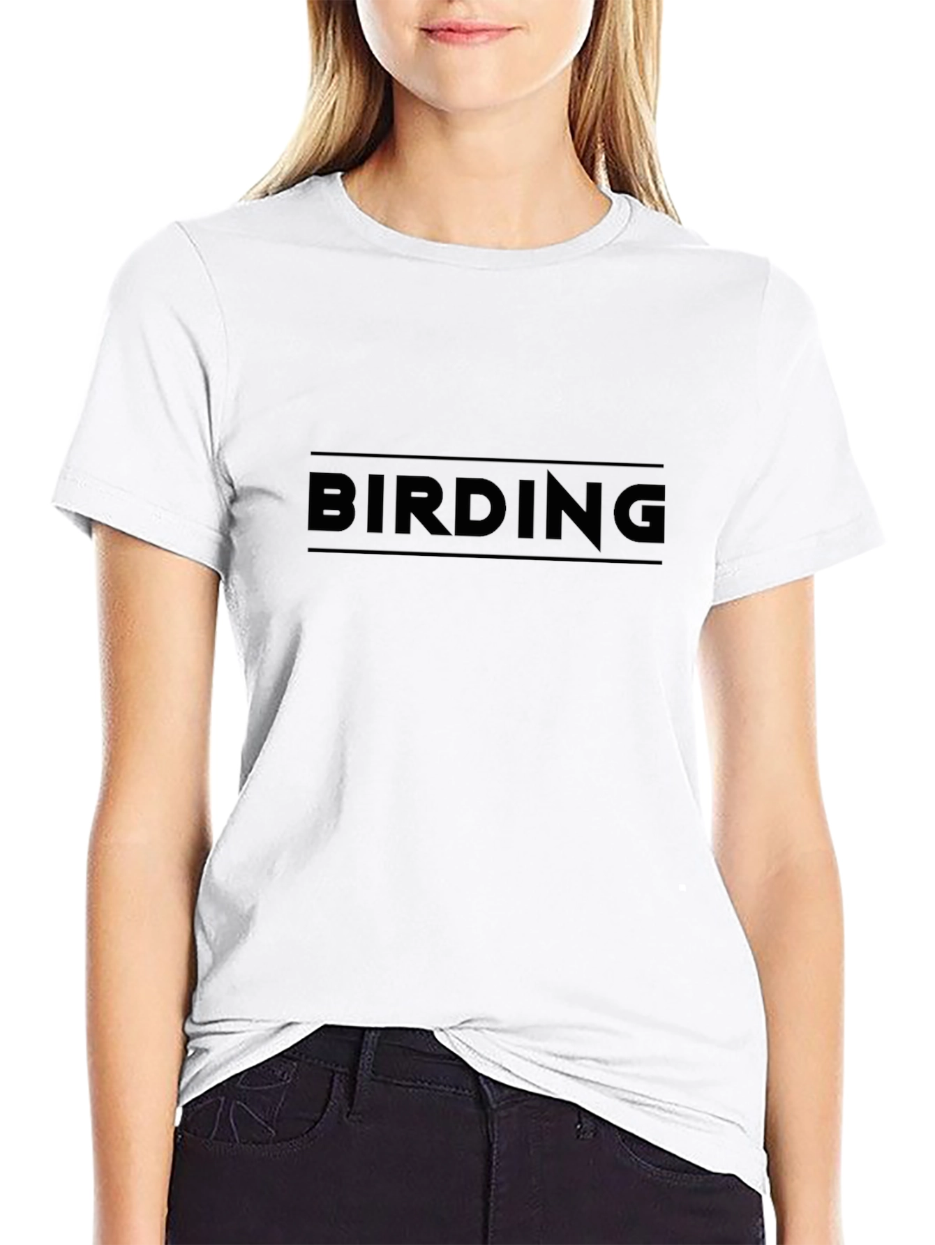 Birding Enthusiast Tee - Black Graphic T-Shirt