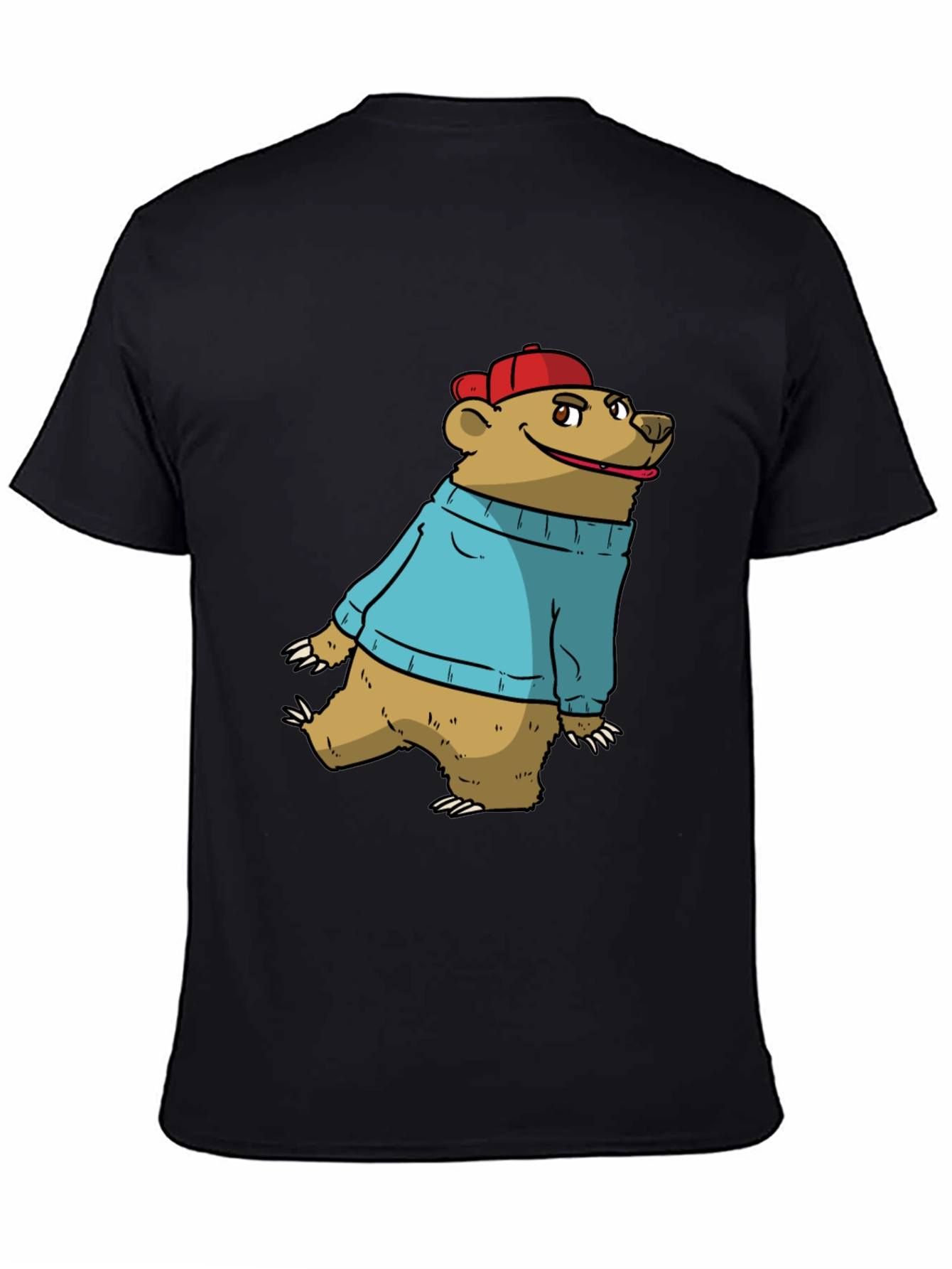 Bear in Sweater Graphic Tee - Casual Comfort