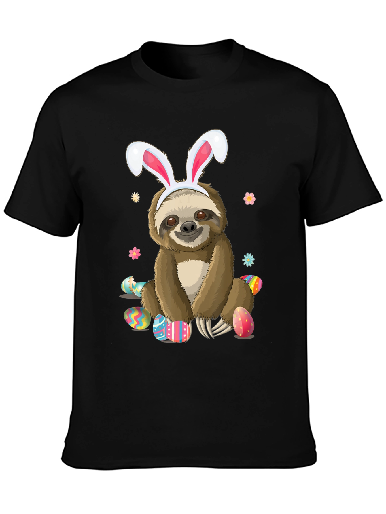 Easter Sloth T-Shirt - Cute Bunny Ears Holiday Tee