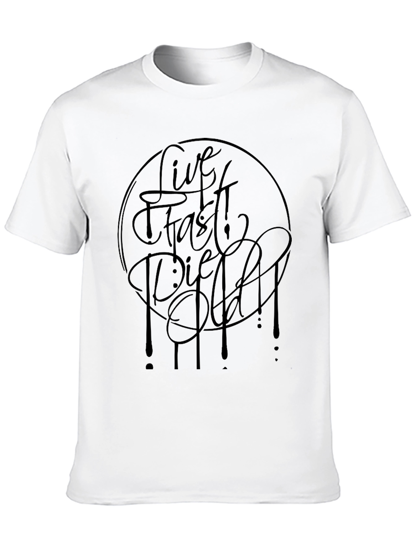 Live Fast Die Old Black Graphic Tee