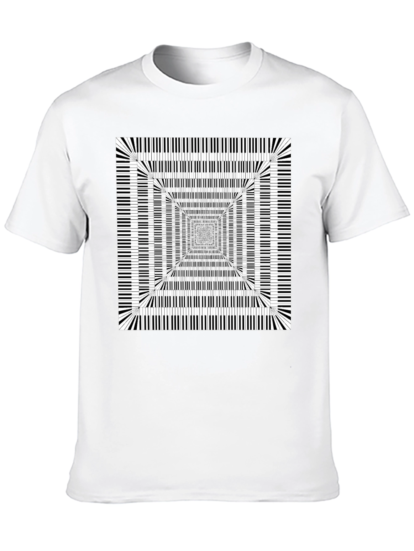 Optical Illusion Piano Keys Graphic Tee
