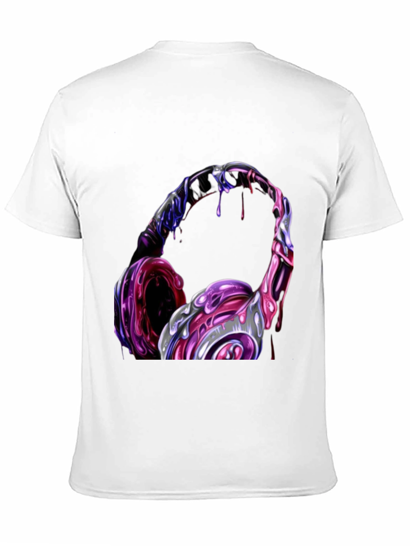 Cool Headphones Graphic Black T-Shirt
