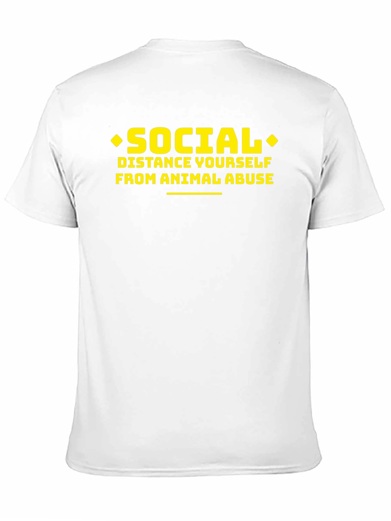 Social Distance From Animal Abuse Black T-Shirt