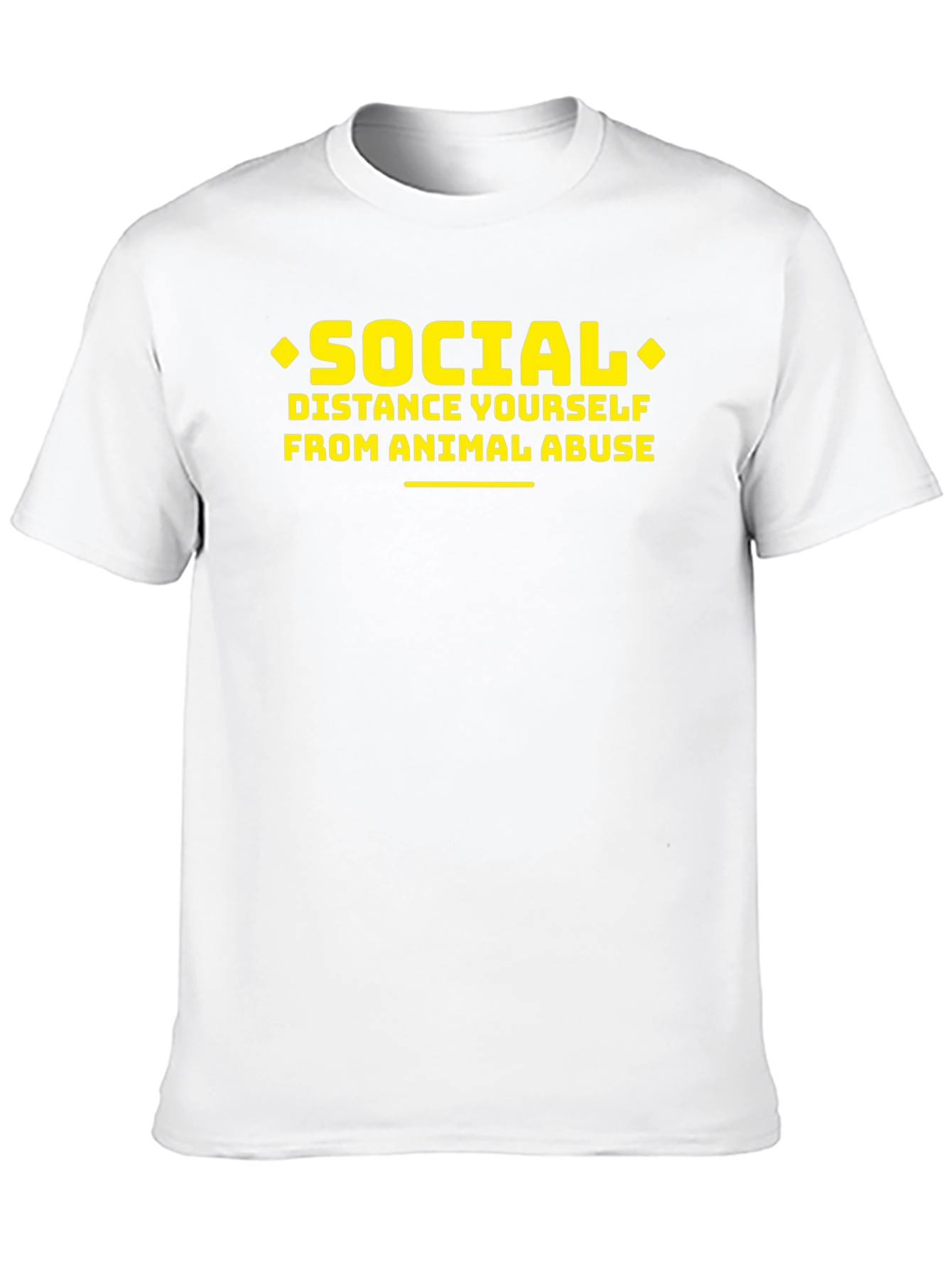 Social Distance From Animal Abuse Black T-Shirt