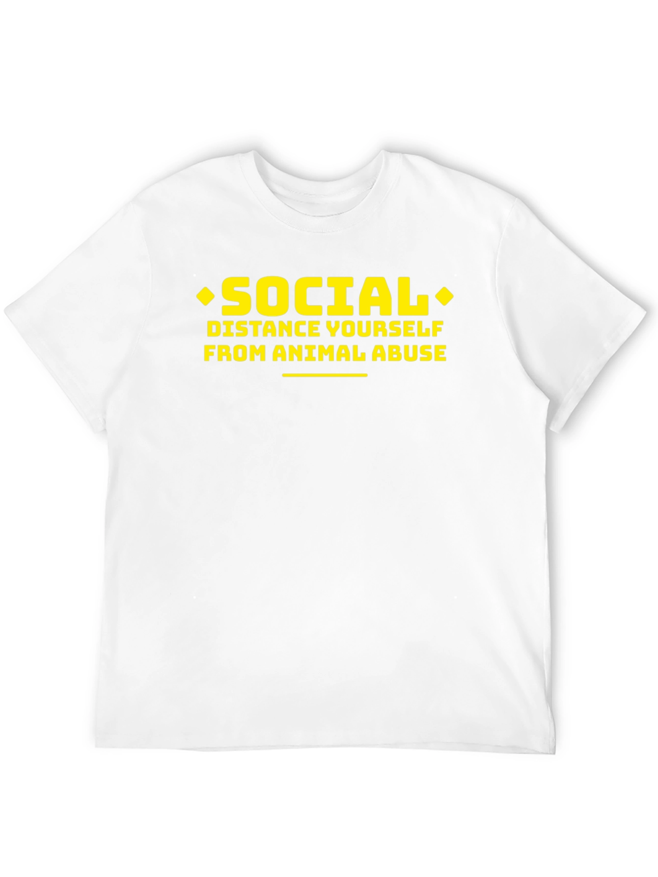 Social Distance From Animal Abuse Black T-Shirt