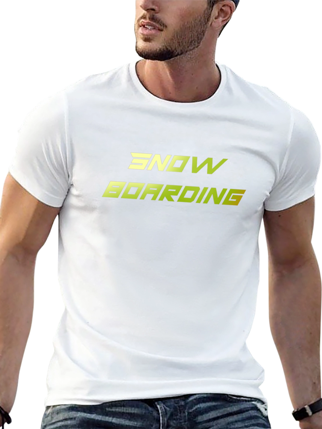 Snowboarding Graphic Black T-Shirt