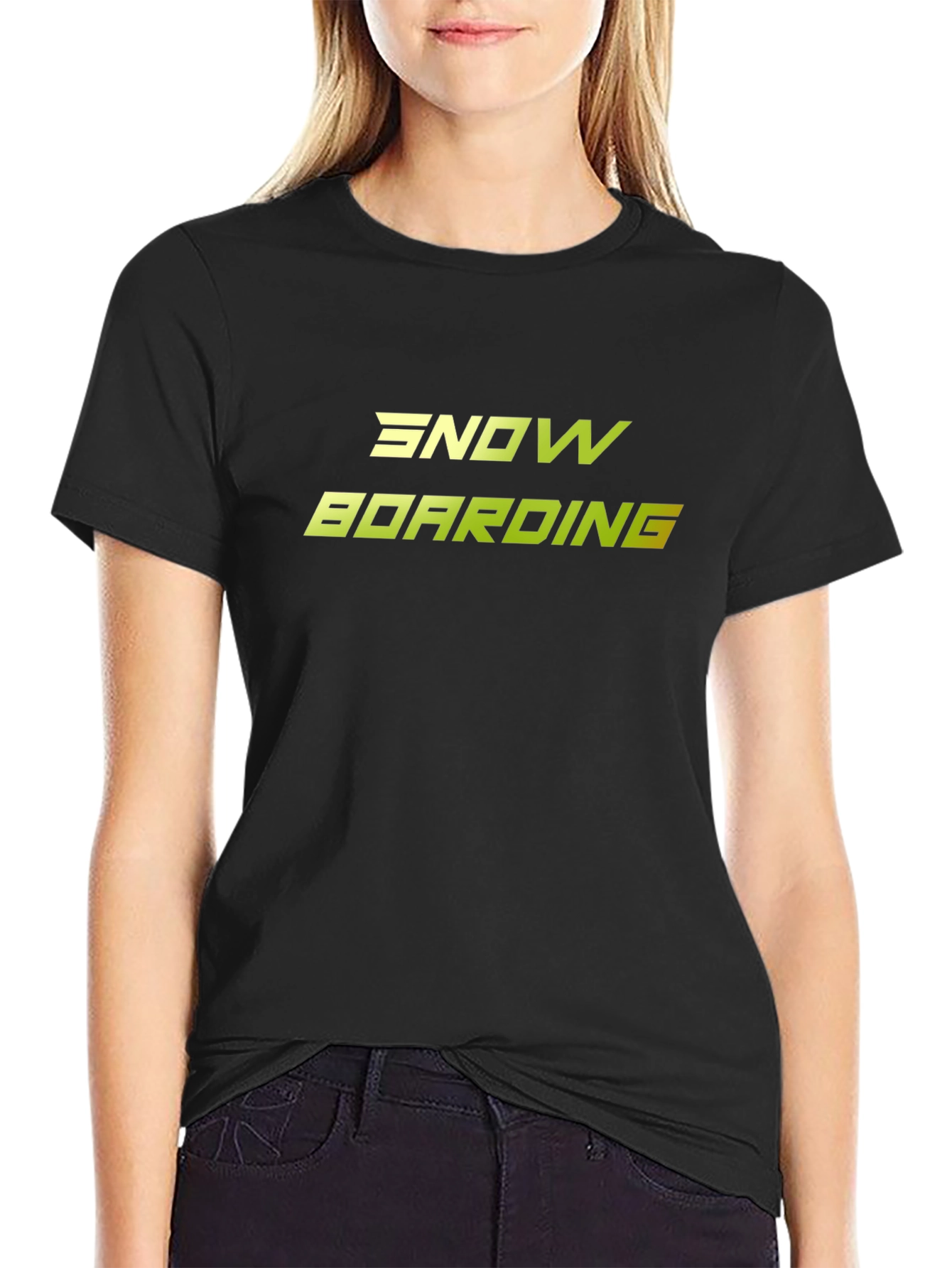 Snowboarding Graphic Black T-Shirt