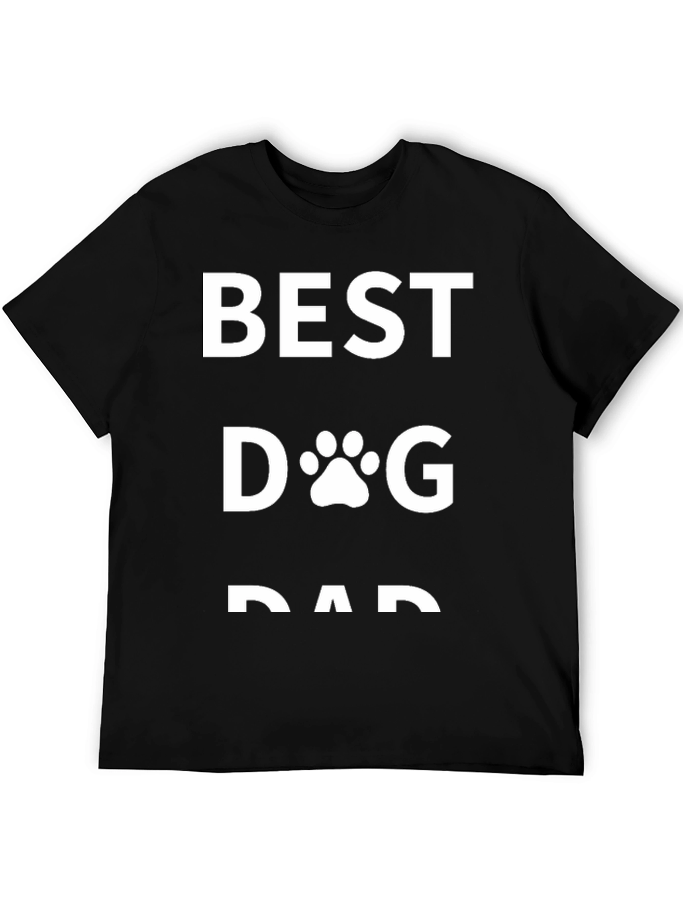 Best Dog Dad T-Shirt - Black Graphic Tee