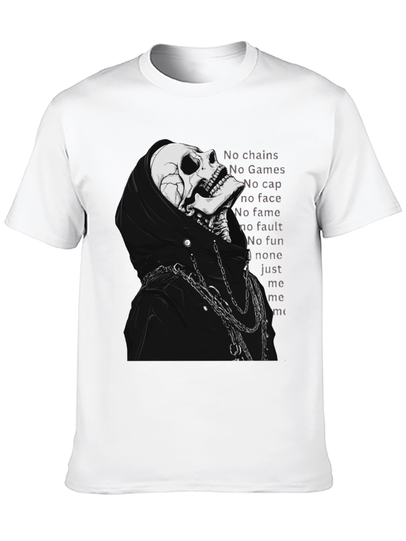 Grim Reaper Skeleton T-Shirt - No Chains