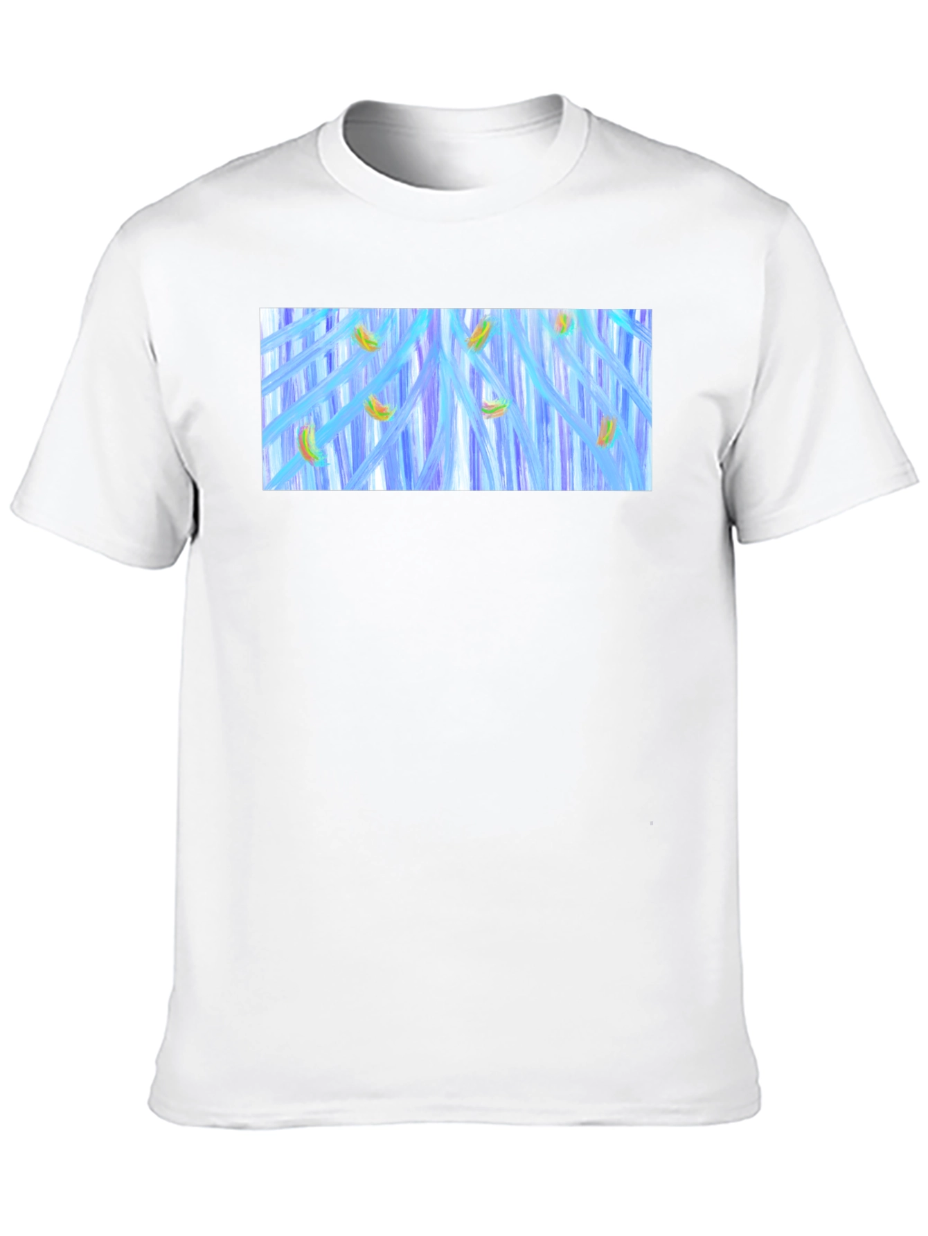 Abstract Banana Waterfall Graphic Tee - Black