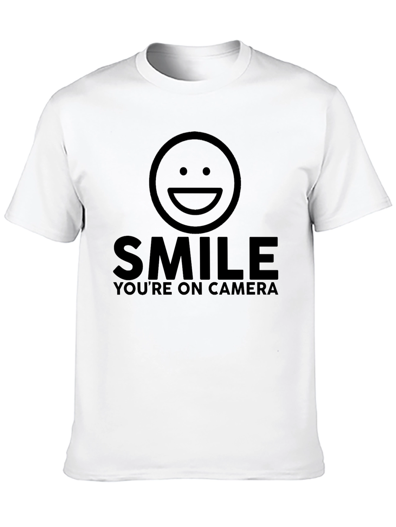 Smile Youre on Camera Graphic Tee - Black
