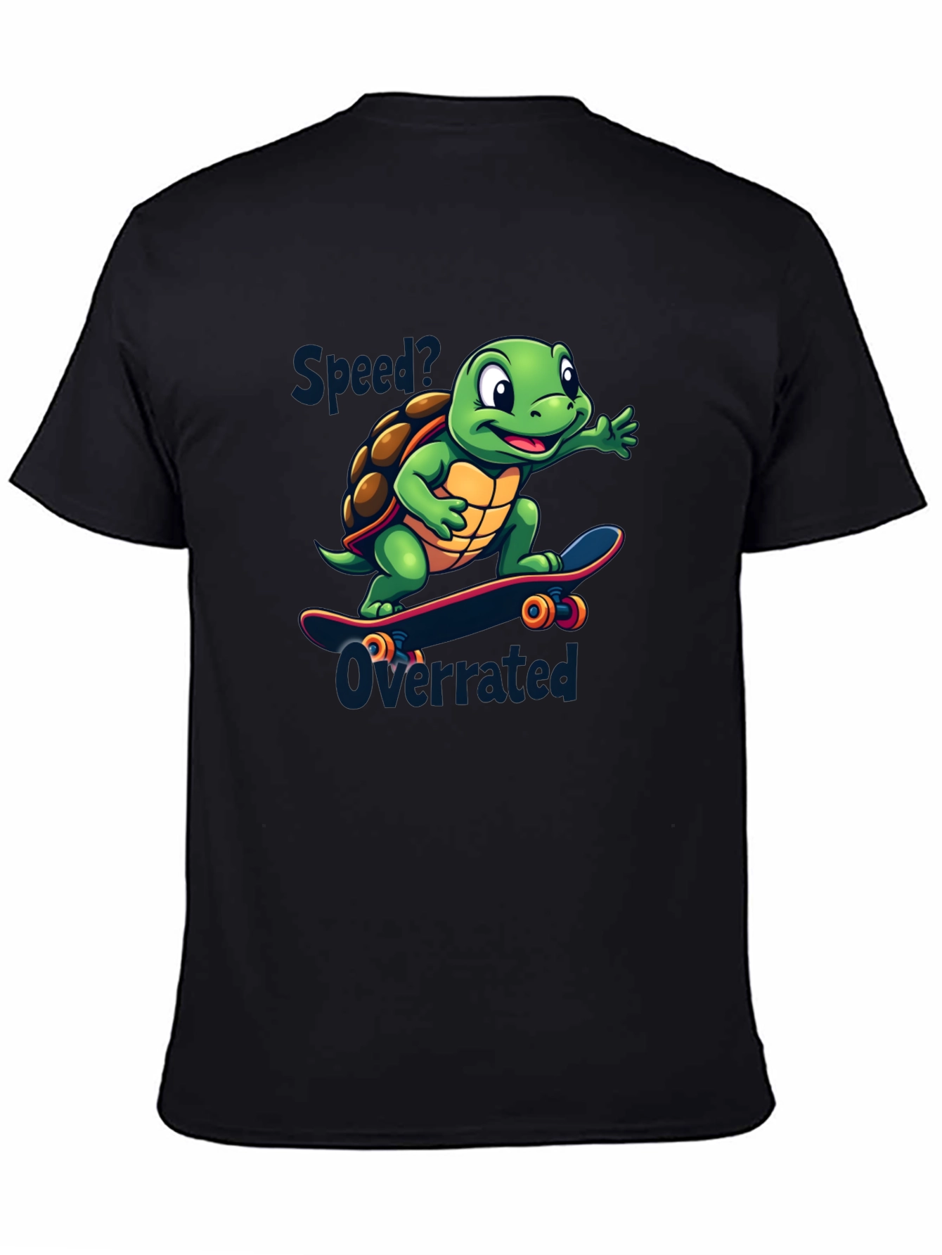 Skateboarding Turtle Graphic Tee - Speed Overrated