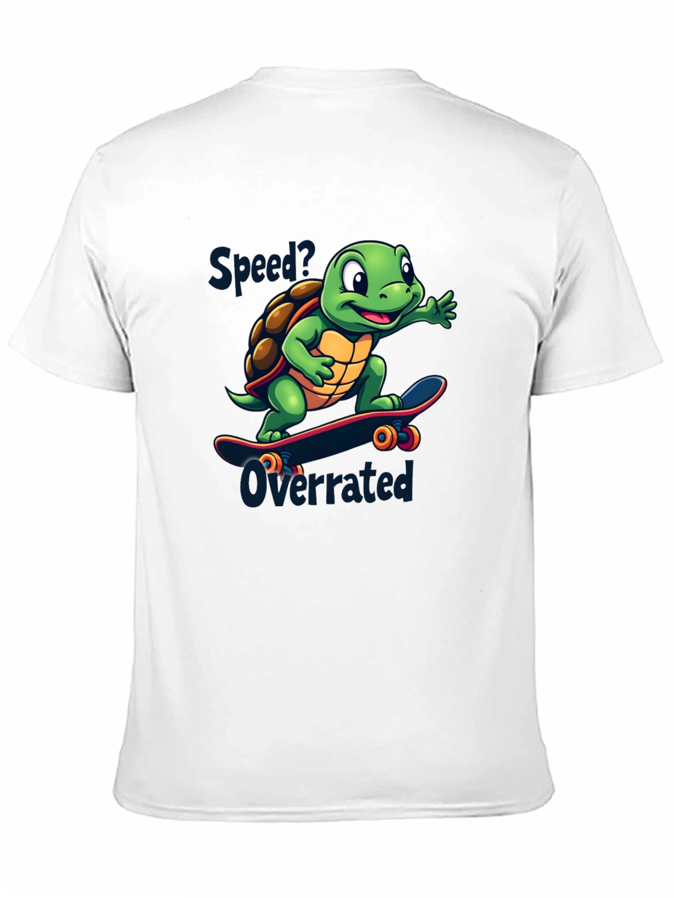 Skateboarding Turtle Graphic Tee - Speed Overrated